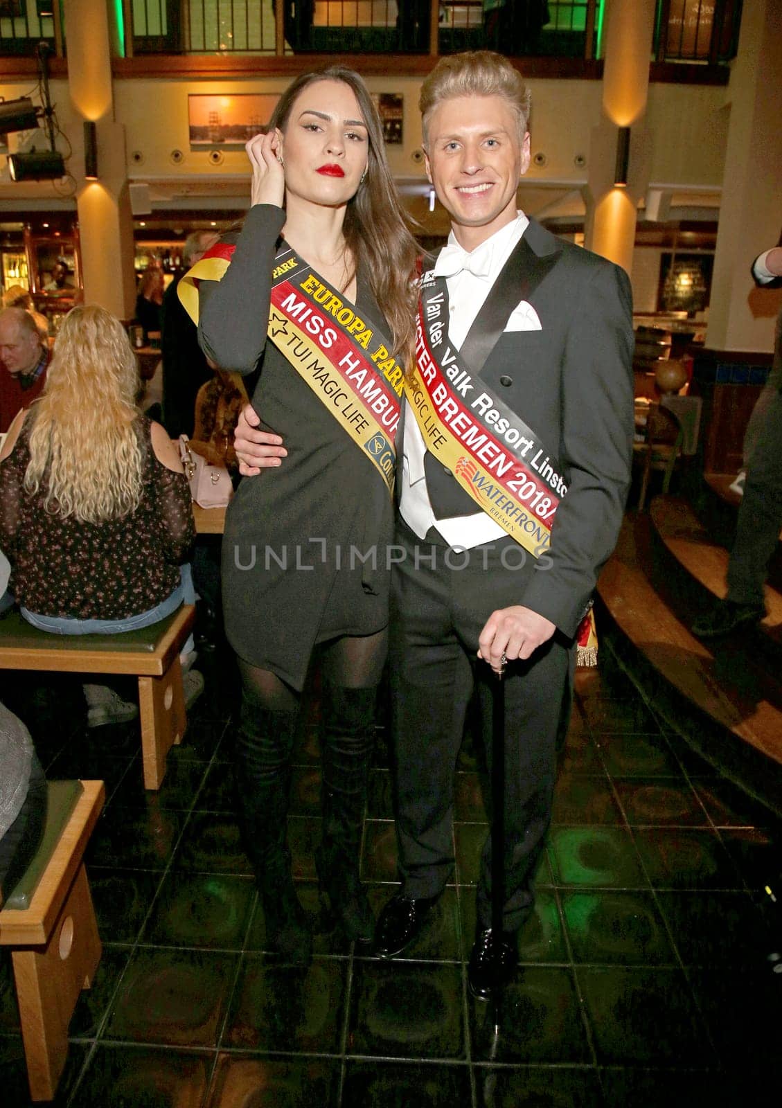 Adriaan van Veen ( Mr. Bremen and Miss Hamburg Pricilla Klein bei einem Event in Hamburg  .. couple of the year ?