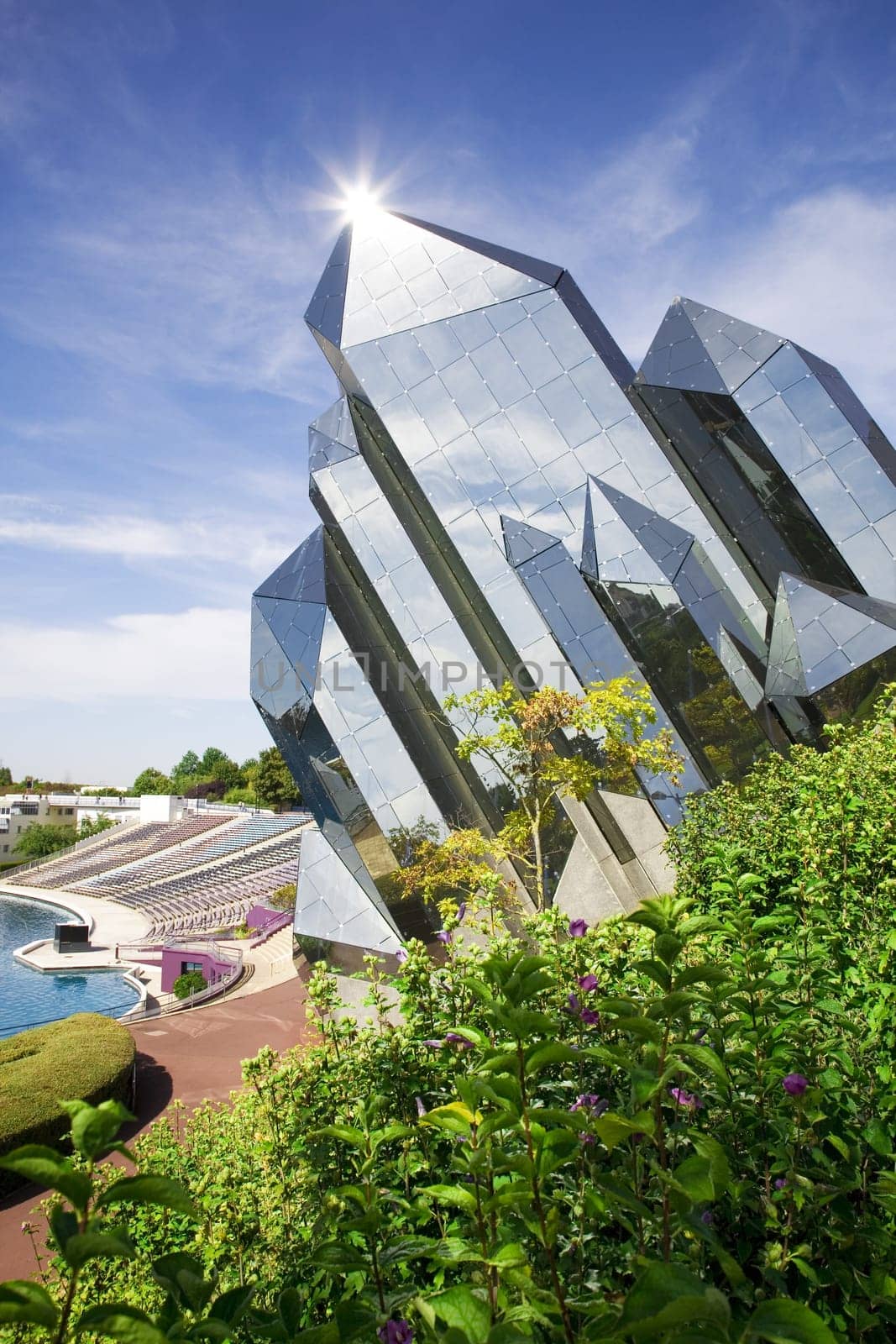 Poitiers, France - September 21 2010 : Futuroscope, or Parc du Futuroscope is a French amusement park that lets you experience sounds, images, and sensations.