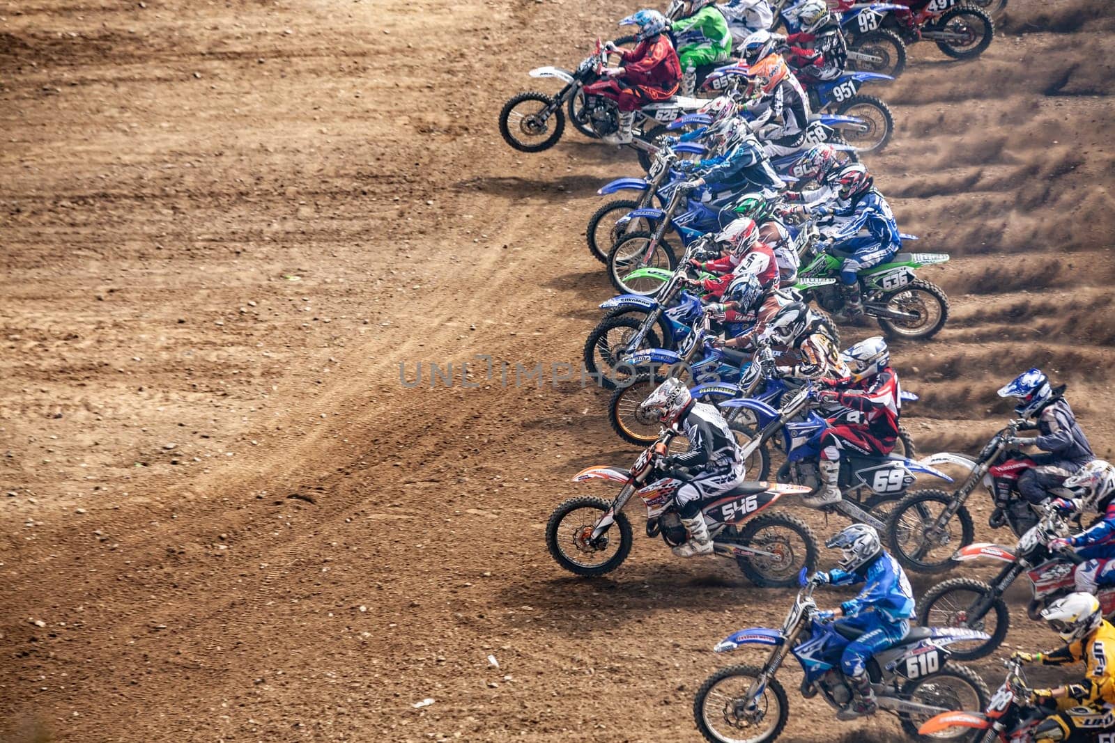 Corseul, France - July 13 2008. French Motocross Championship, starting line