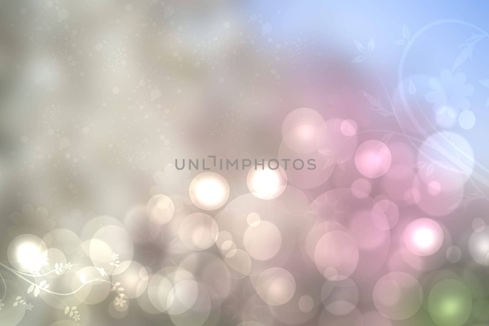 Abstract blurred vivid spring summer light pastel bokeh background texture with bright soft color circles. Space for your text. Beautiful backdrop illustration.
