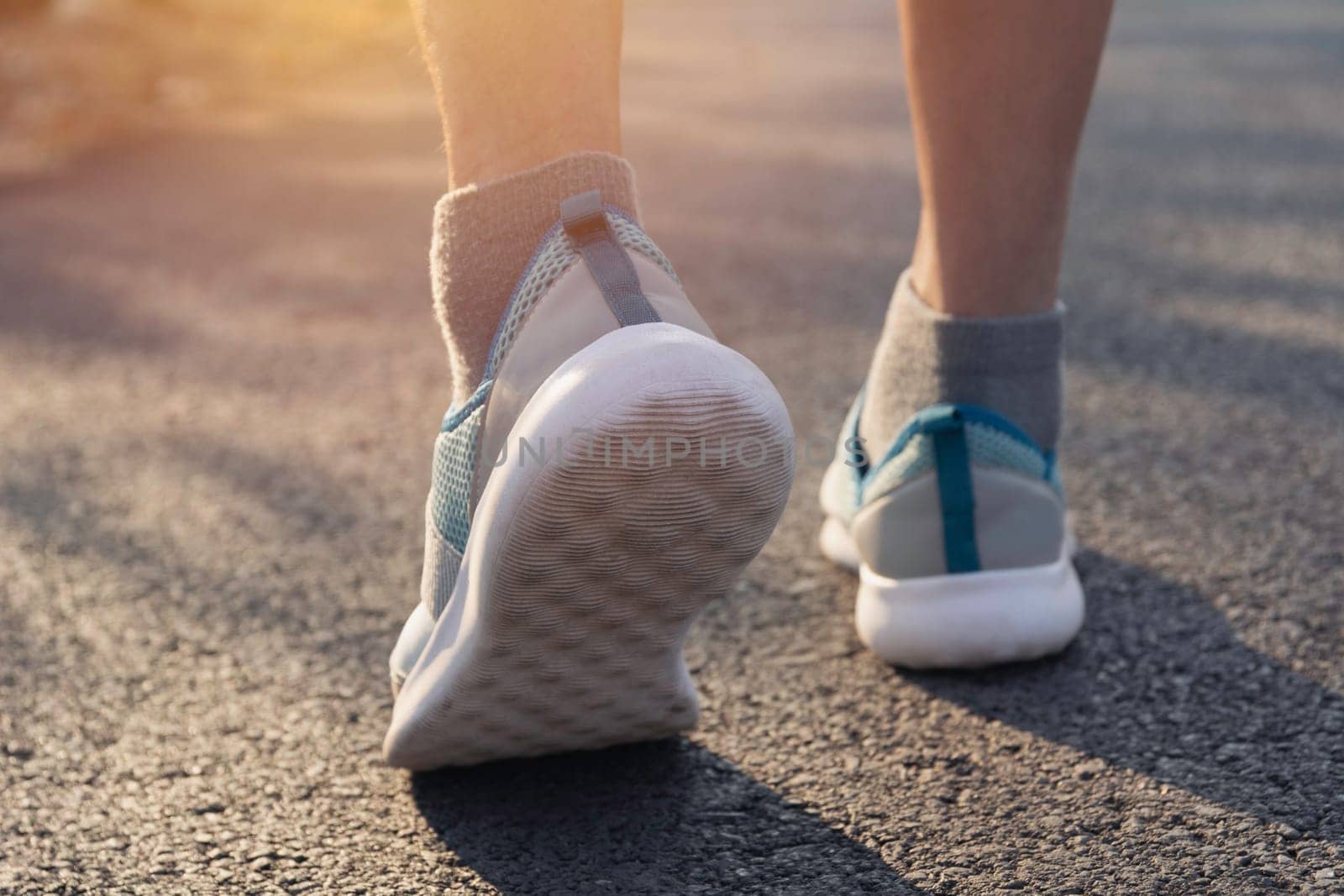 A woman running at the morning for jogging, exercising and healthy lifestyle concept.