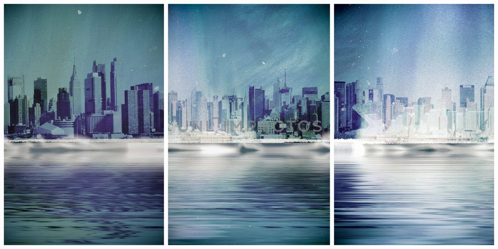 Vintage composition. New York skyline