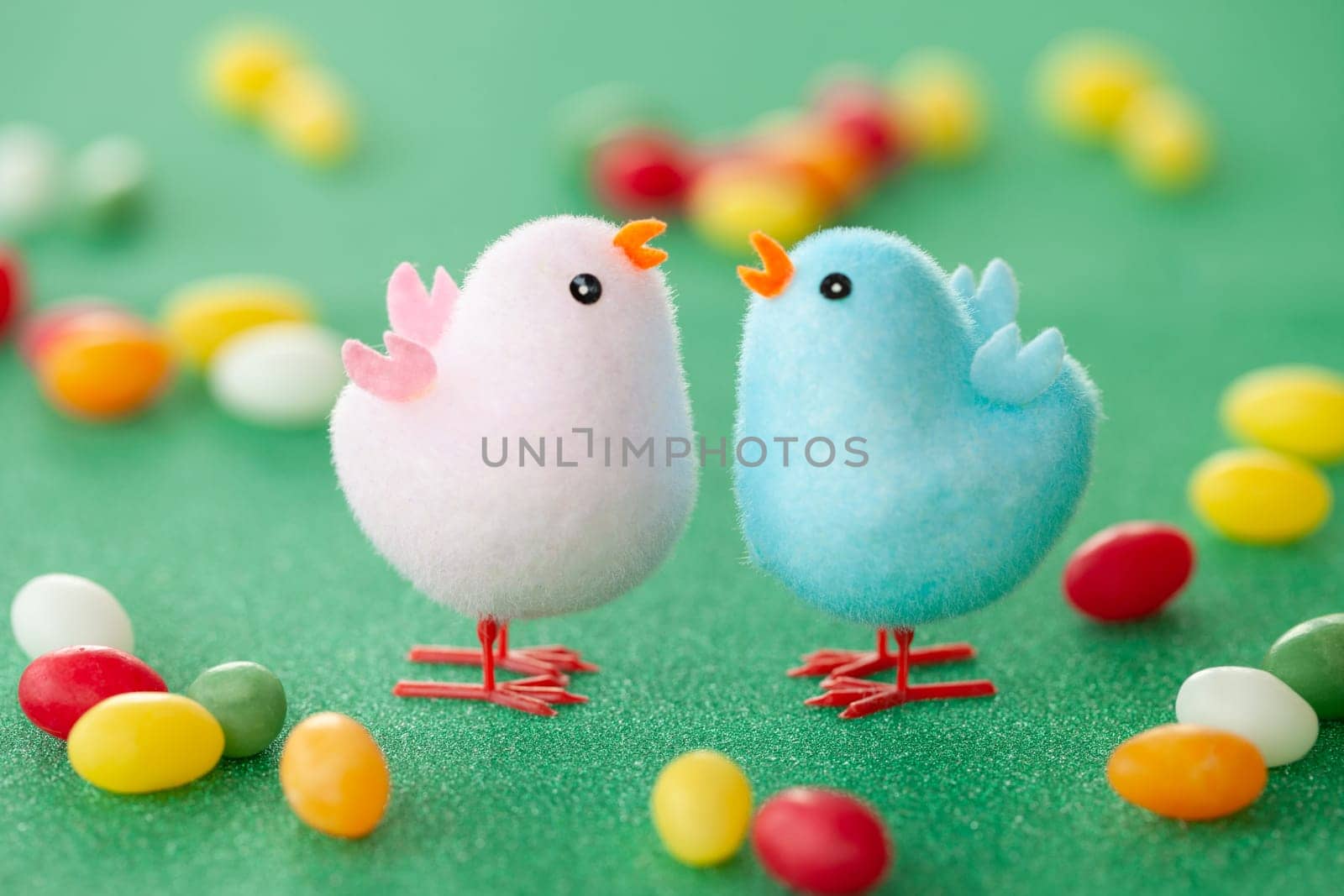 Colorful little chicks for a cheerful easter decoration