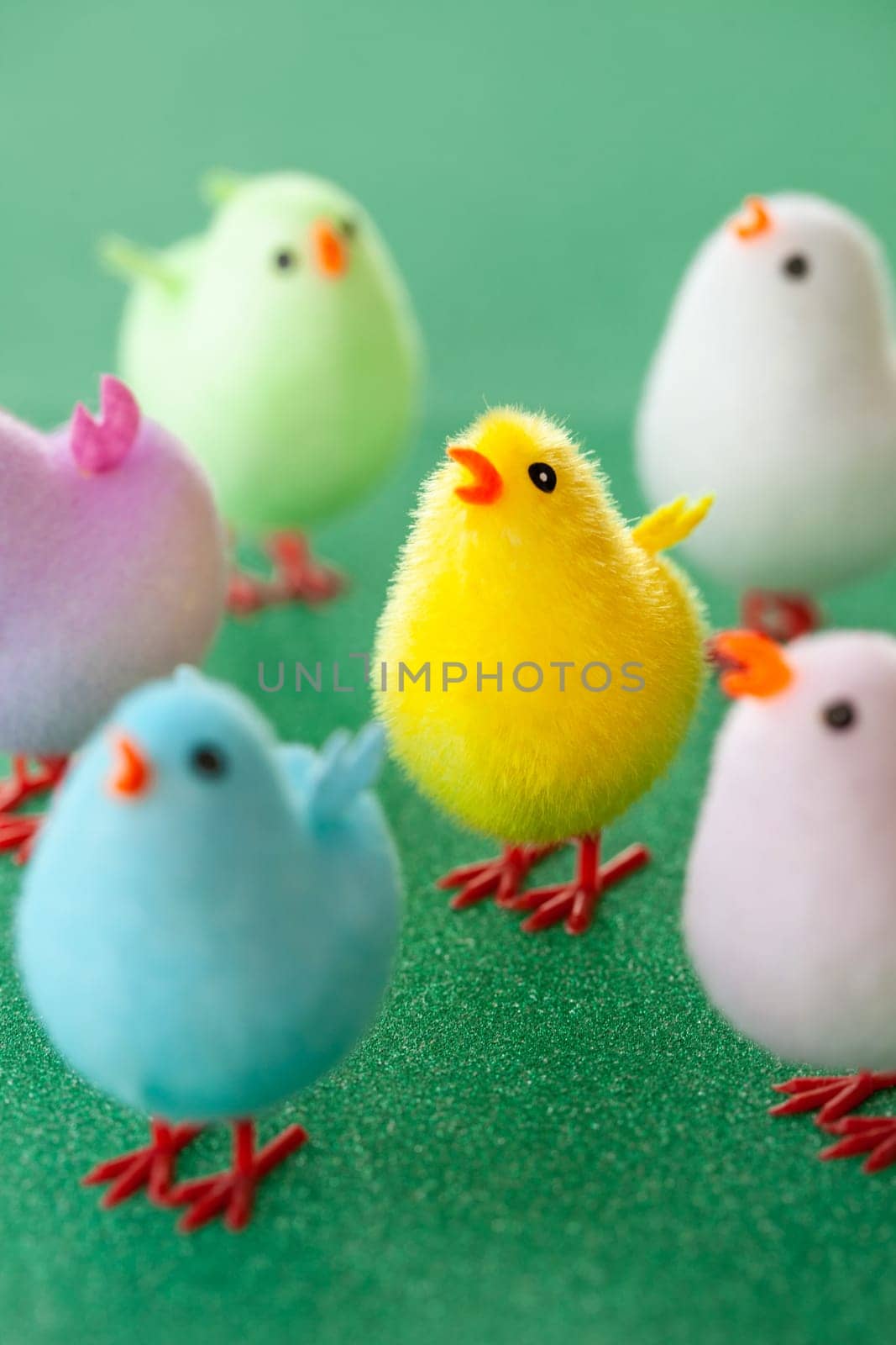 Colorful little chicks for a cheerful easter decoration