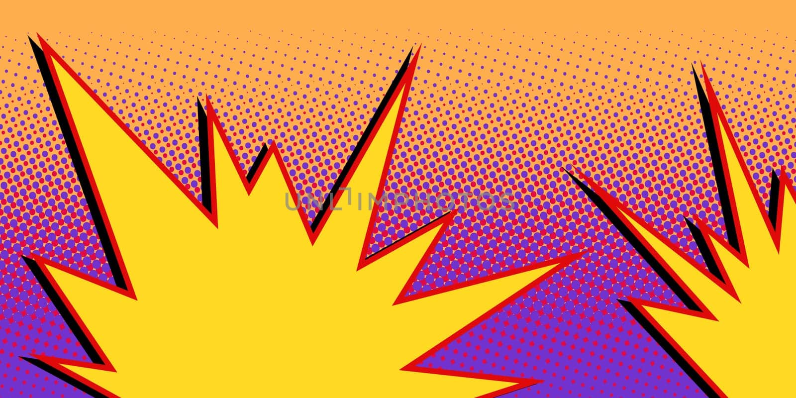 yellow explosion comic cloud. Pop art retro vector illustration kitsch vintage