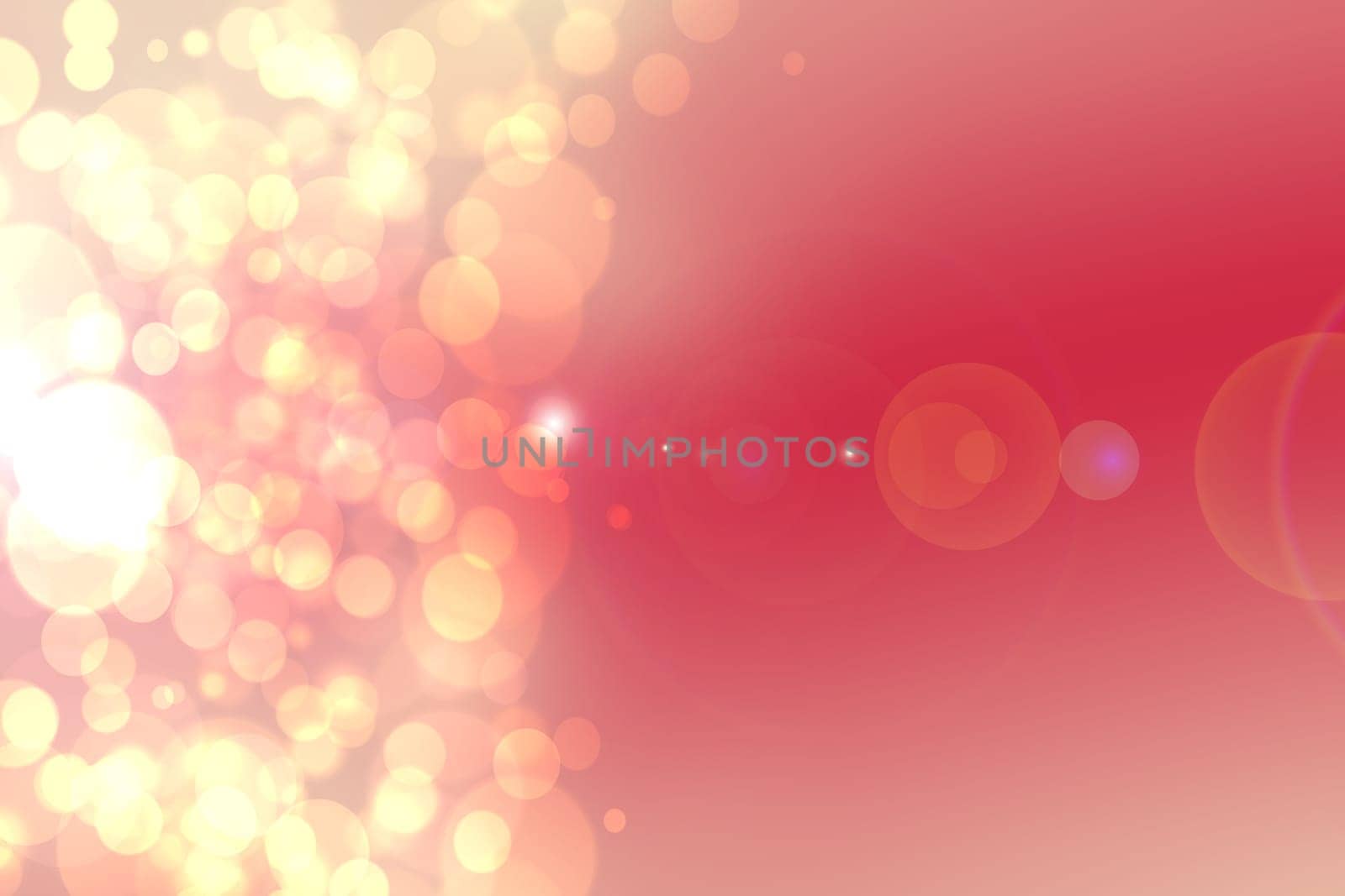 Abstract orange texture. Blurred orange pink gradient colored background texture with colorful bokeh circles. Beautiful template with space for your design.