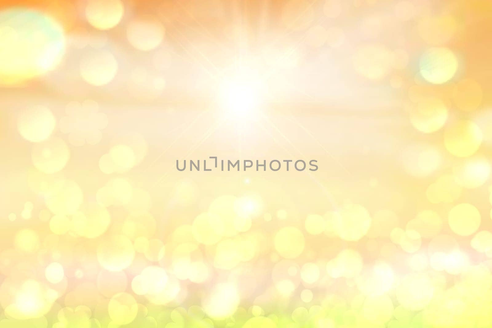 Happy holiday backgrounds. Abstract cute festive light golden yellow bokeh background texture with defocused lights. Christmas lights, blurry lights, glitter sparkle. Beautiful texture.