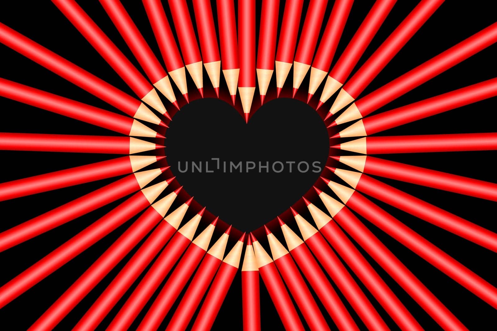 Colorful color pencils in front of white background