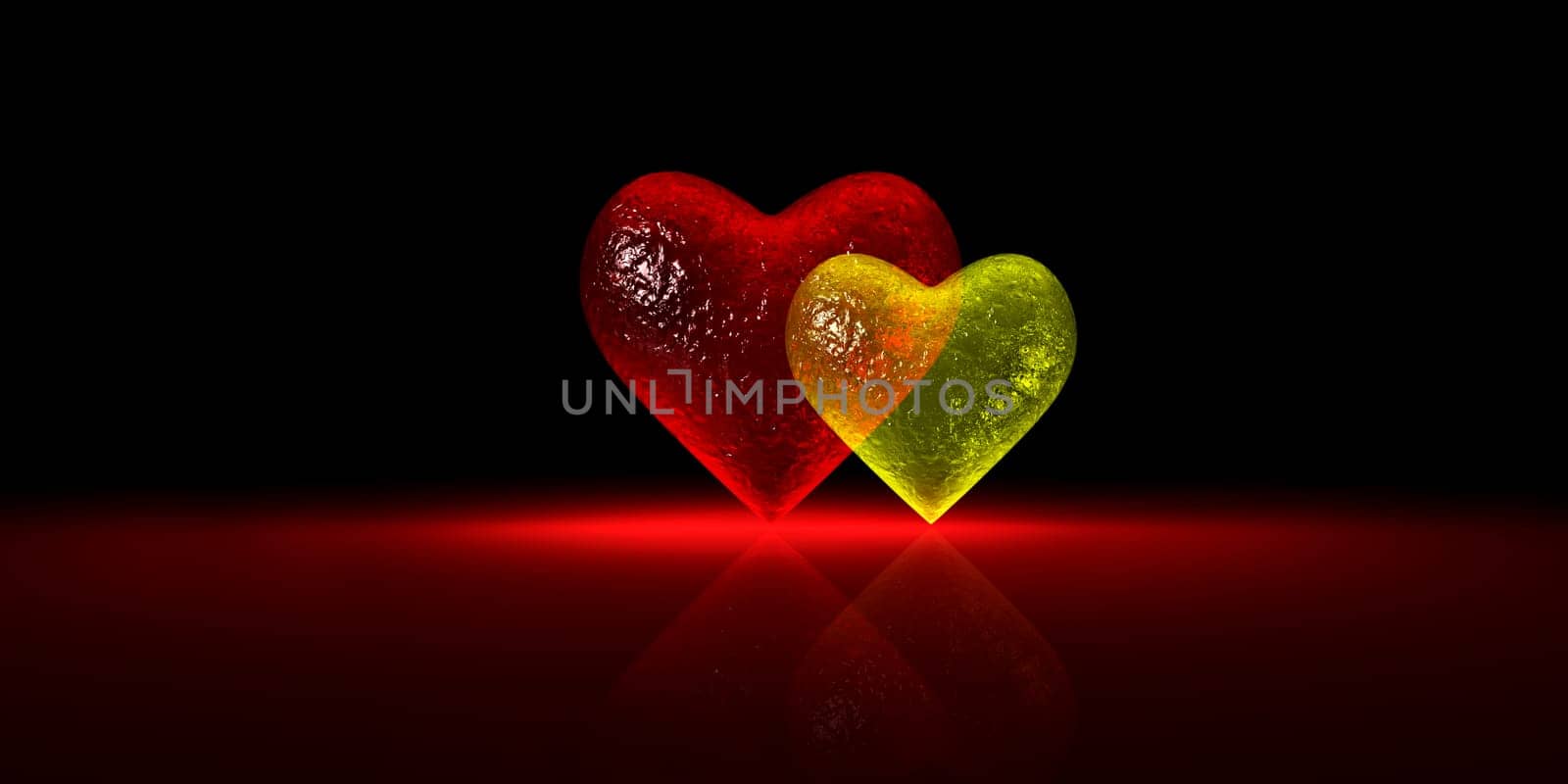 Glossy Glass Heart Chart