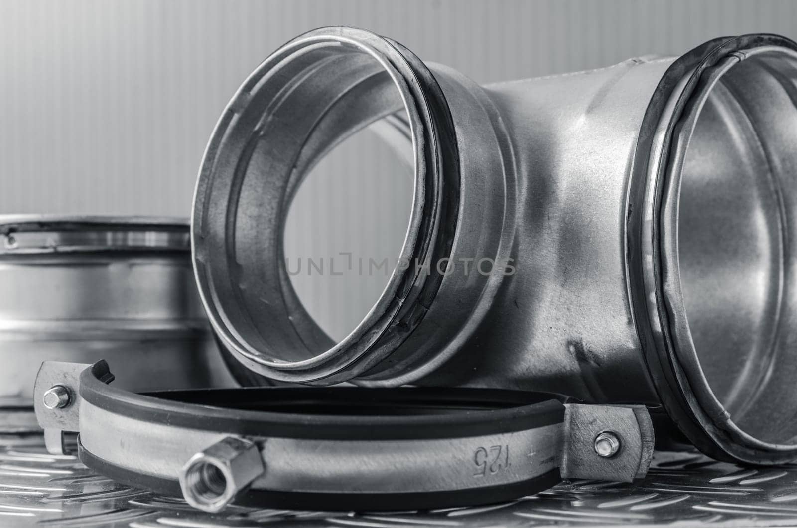 Details of installation Ventilation system, close up