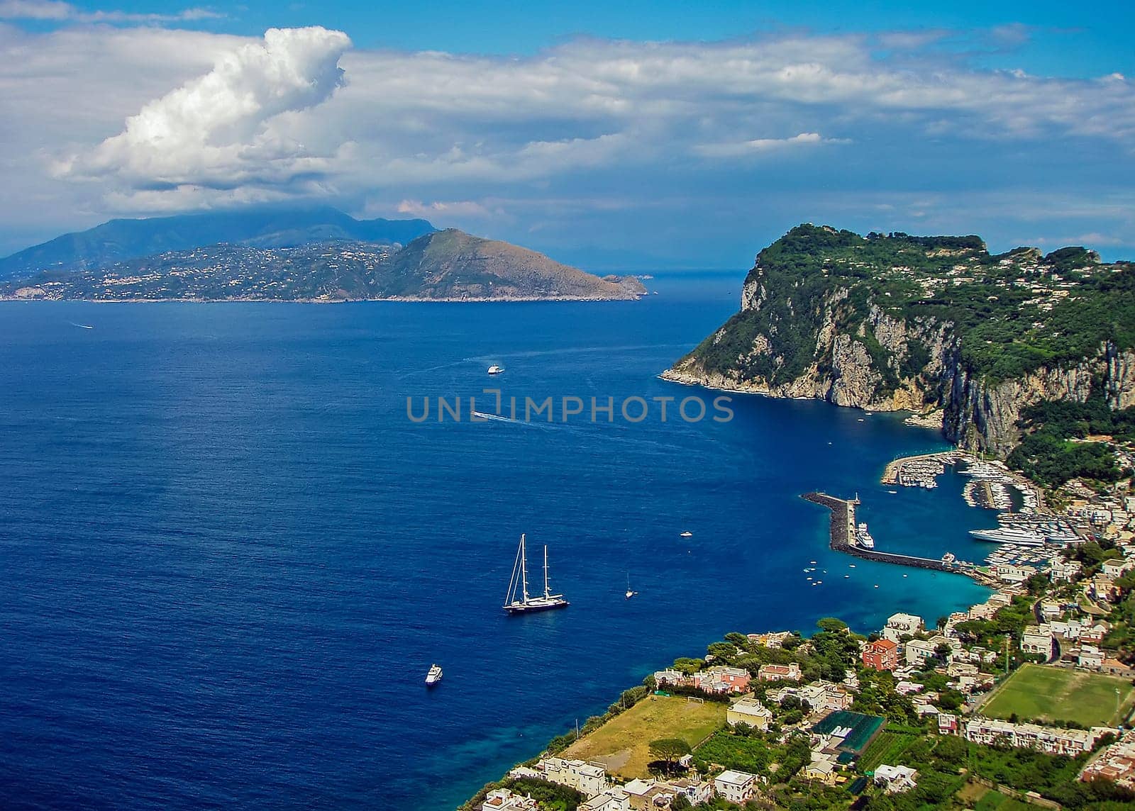 Harbor in Capri, Italy