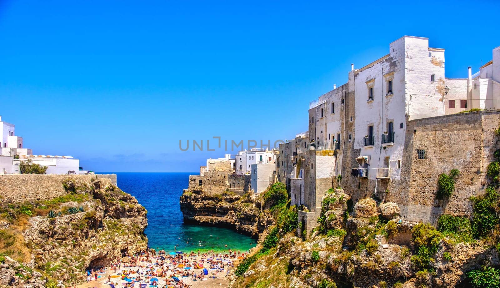 south italy sea village lagoon of Polignano a Mare - Bari province - Apulia - Italy