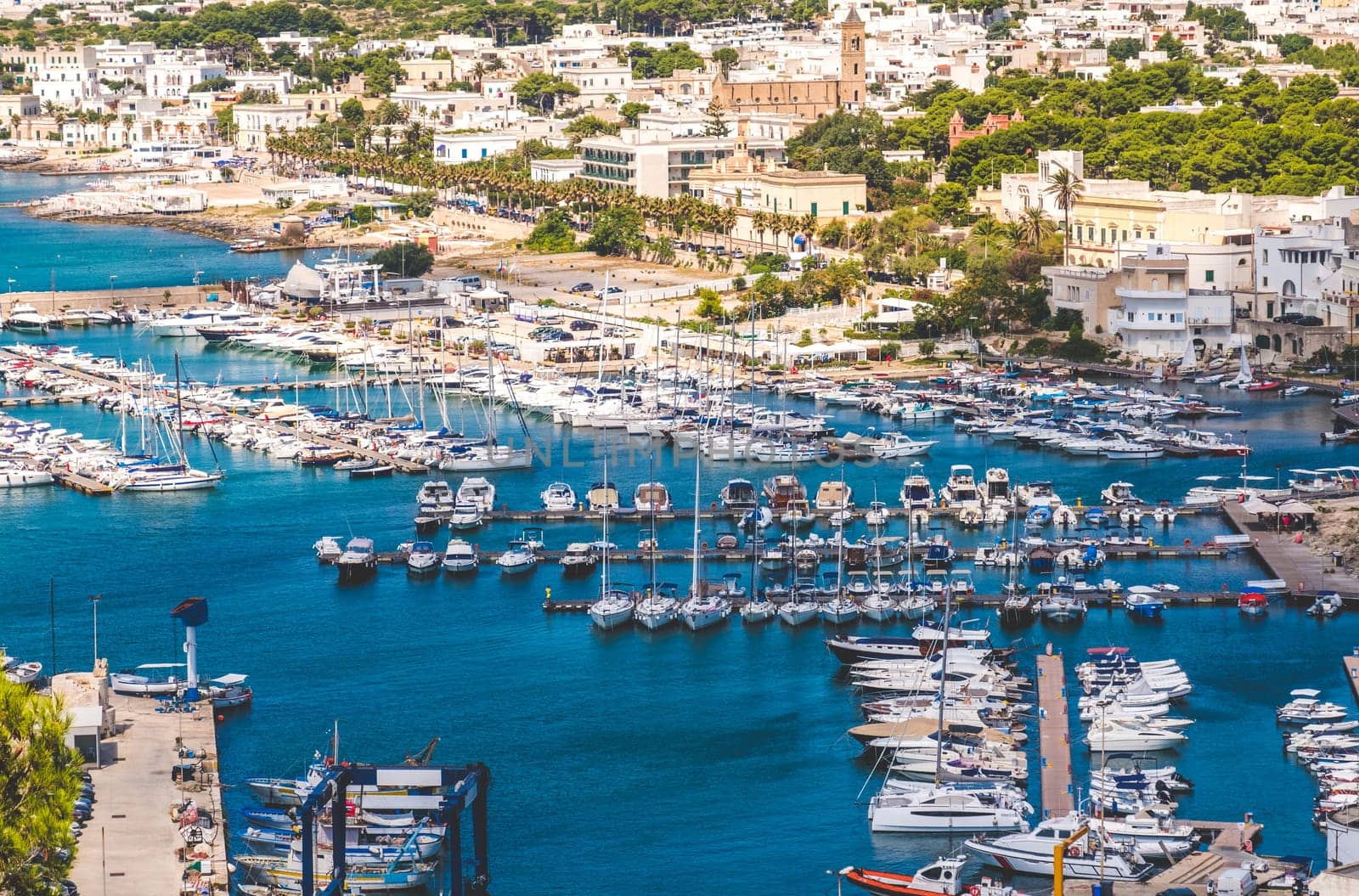 marina docked boats in Santa Maria di Leuca Apulia Salento region - Lecce province - italy
