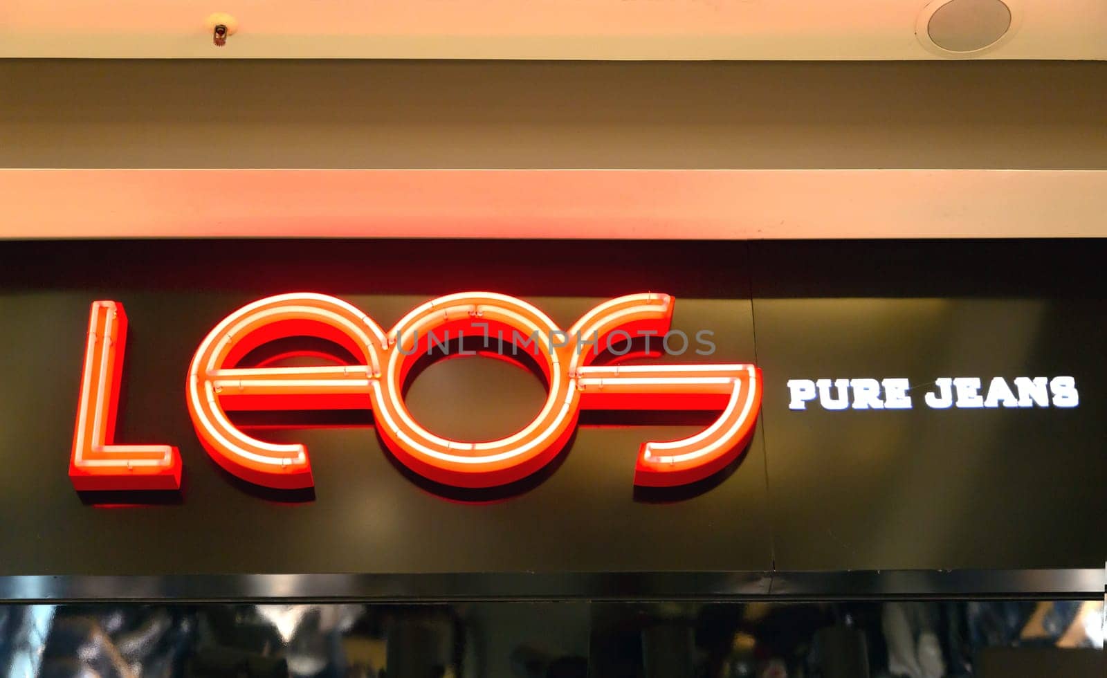 WETZLAR, GERMANY AUGUST 29, 2017 : the logo of the brand "Leos Pure Jeans"", Wetzlar."