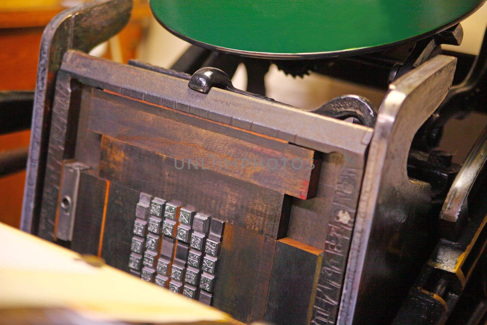 A block of decorative type ready for printing