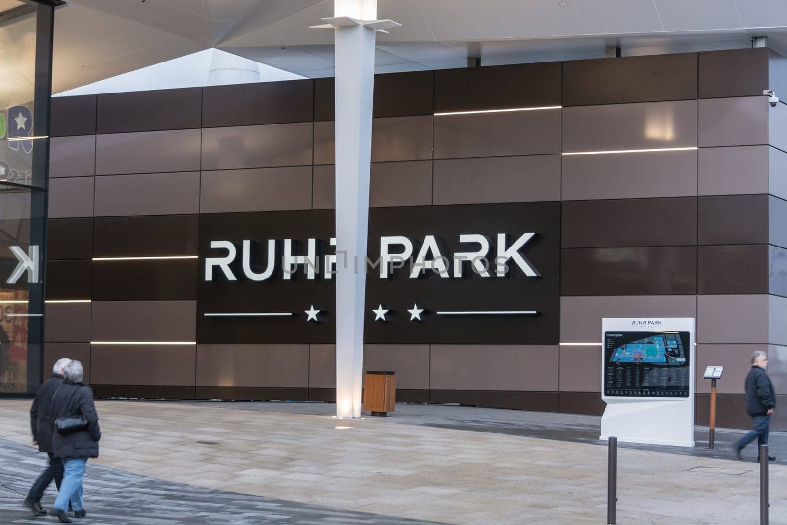 BOCHUM, NRW, GERMANY - JANUARY 11, 2016:.Exterior entrance to the shopping center Ruhr Park in Bochum. The shopping center Ruhr Park in Bochum is one of the largest in Germany..