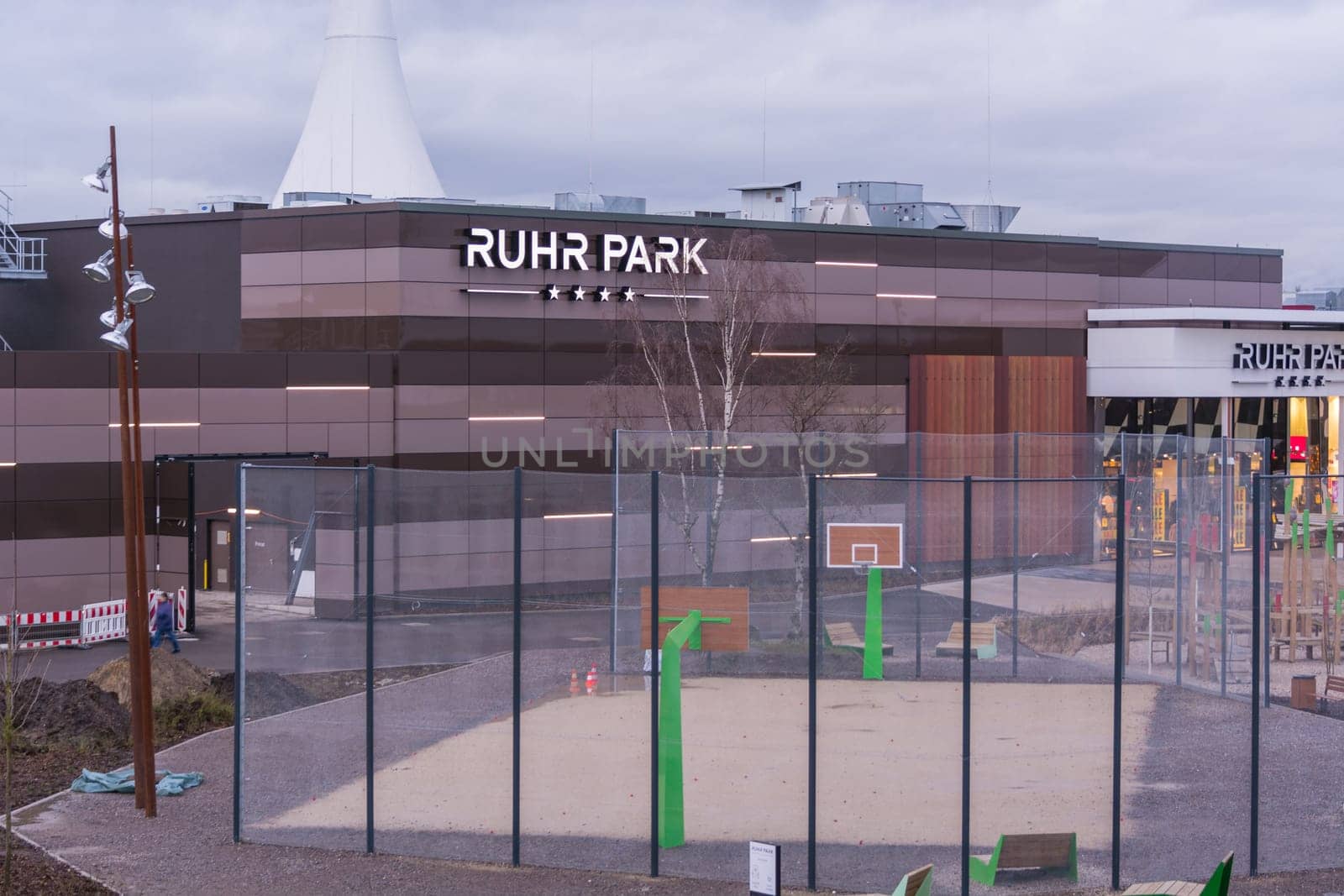 BOCHUM, NRW, GERMANY - JANUARY 11, 2016:.Exterior entrance to the shopping center Ruhr Park in Bochum. The shopping center Ruhr Park in Bochum is one of the largest in Germany..