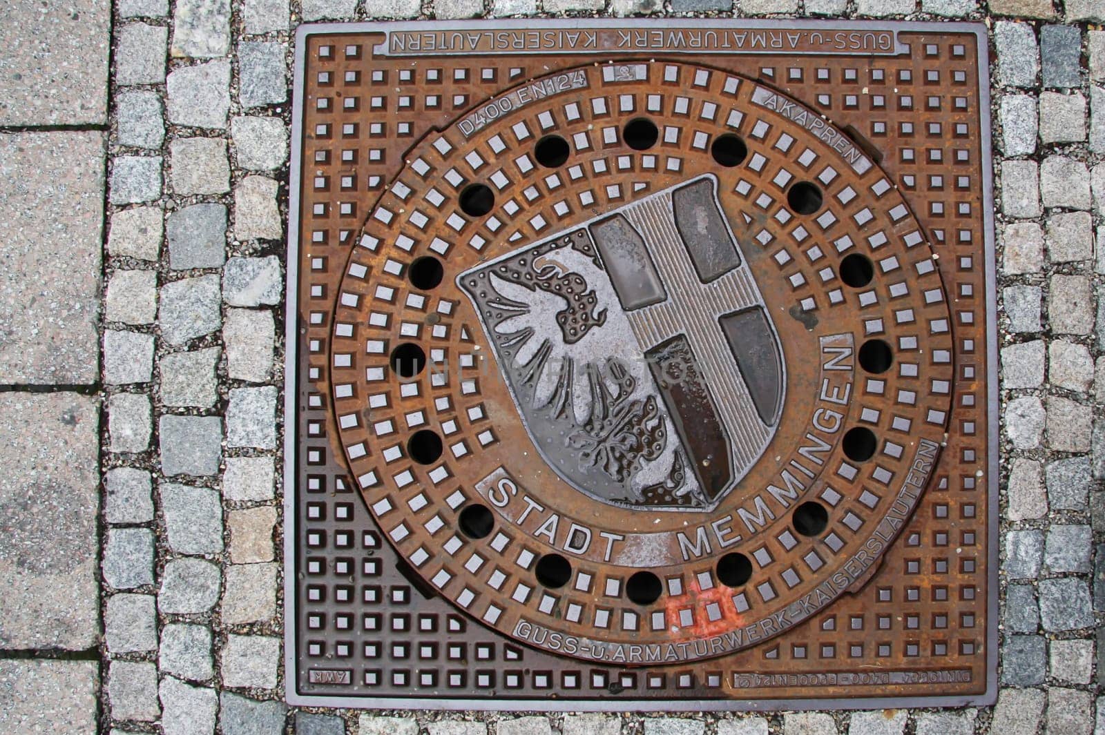 Kanaldeckel Memmingen is a city in Bayern/Germany with many historical attractions