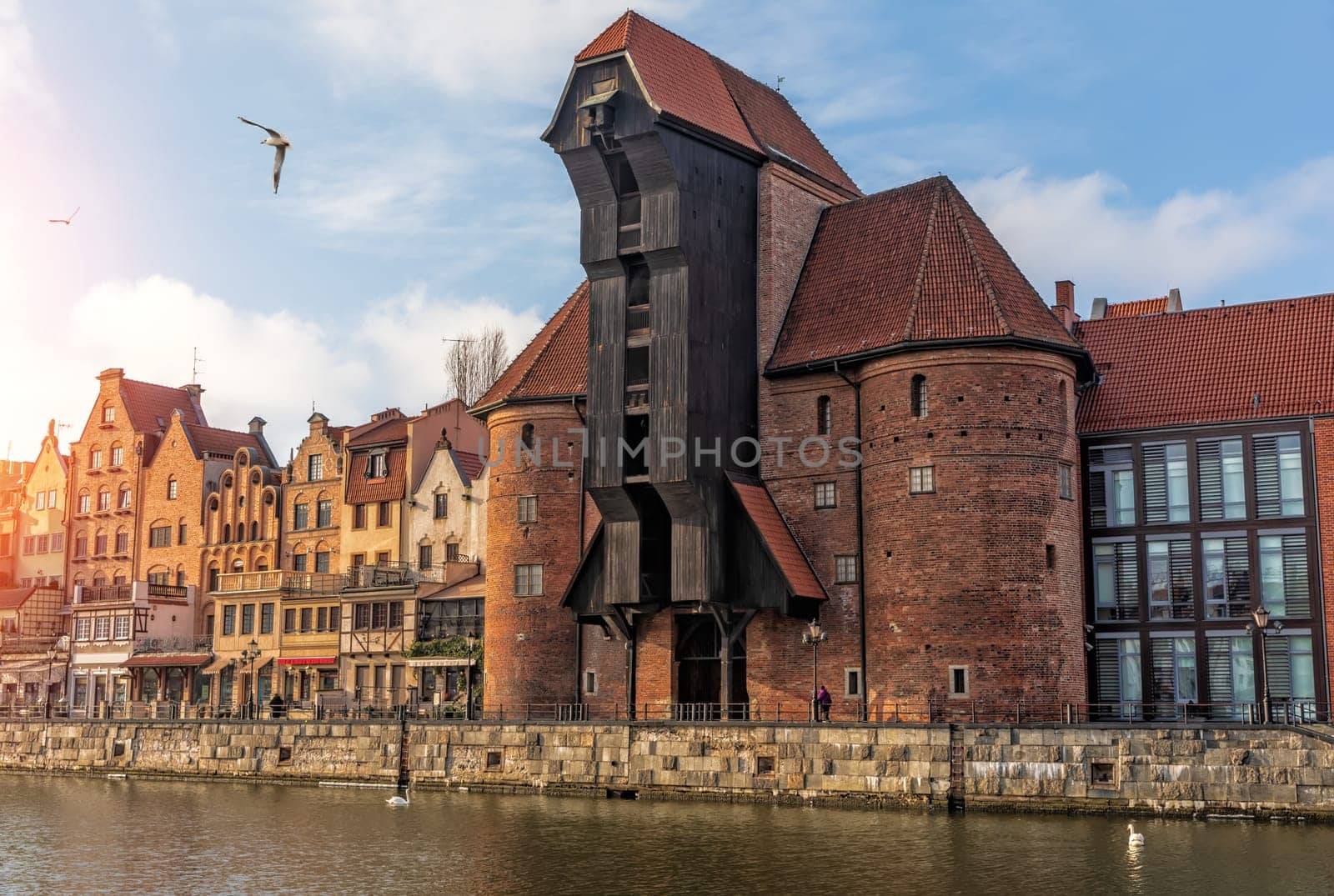 Zuraw, a famous Gdansk port crane by the Motlawa.