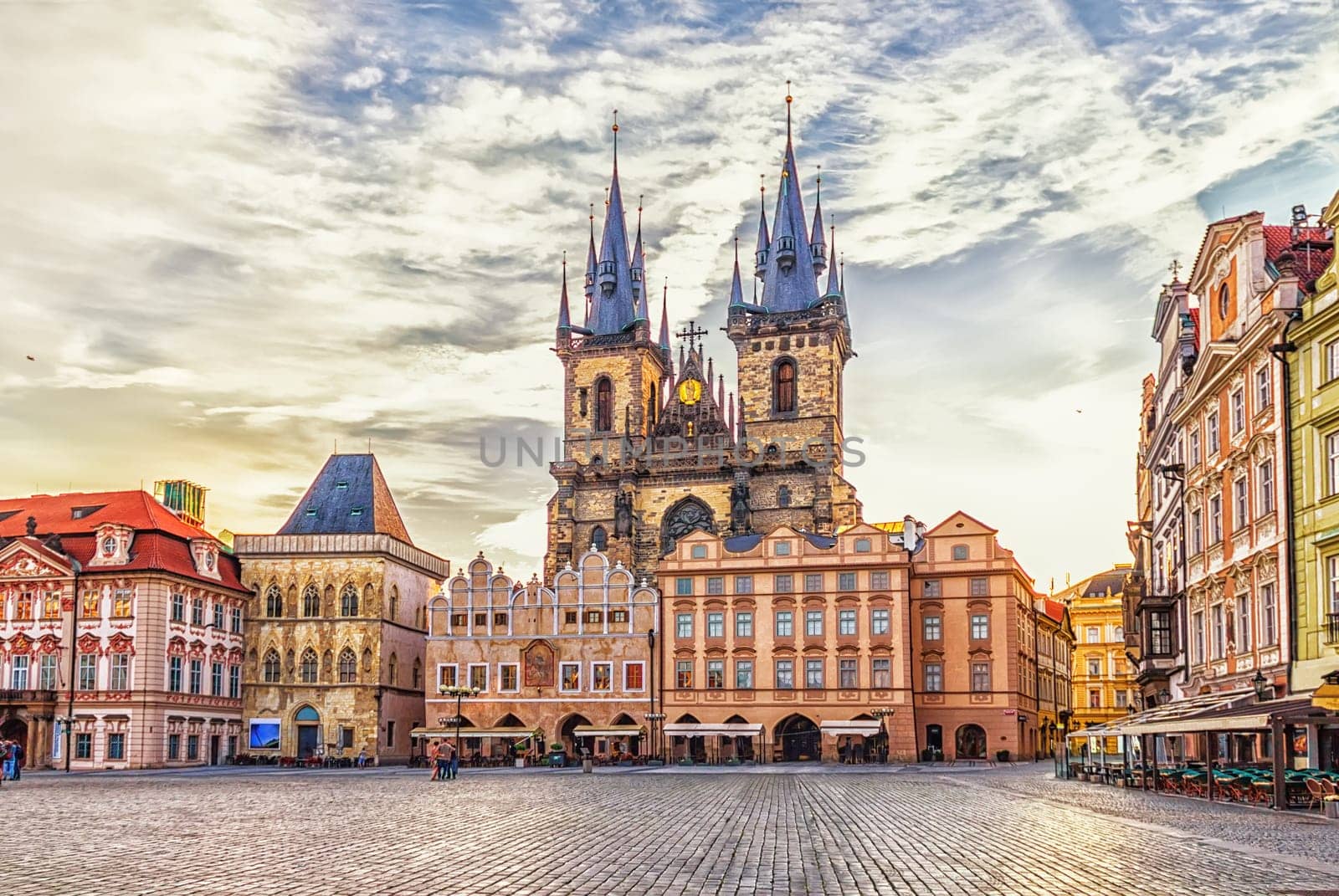 Church of Our Lady before Tyn in Prague, no people.