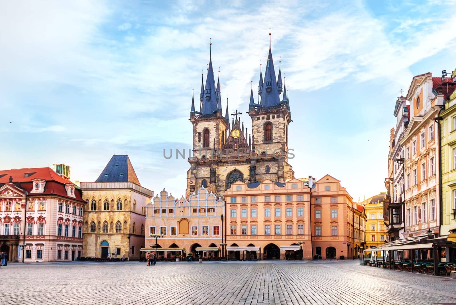 Church of Our Lady before Tyn in Prague, no people.