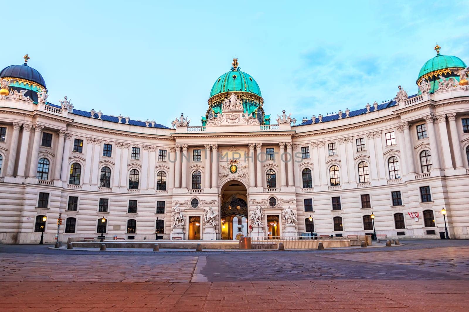 Hofburg in Vienna, Austria, view from Michaelplatz, no people