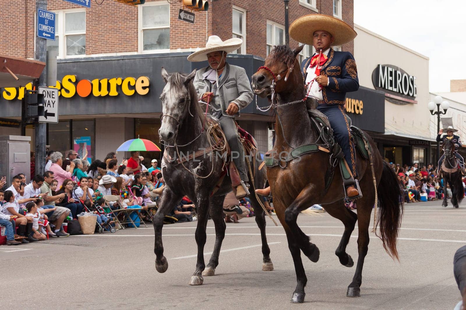 Brownsville, Texas, USA - February 25, 2017, Grand International Parade is part of the Charro Days Fiesta - Fiestas Mexicanas, A bi-national festival between USA and Mexico.