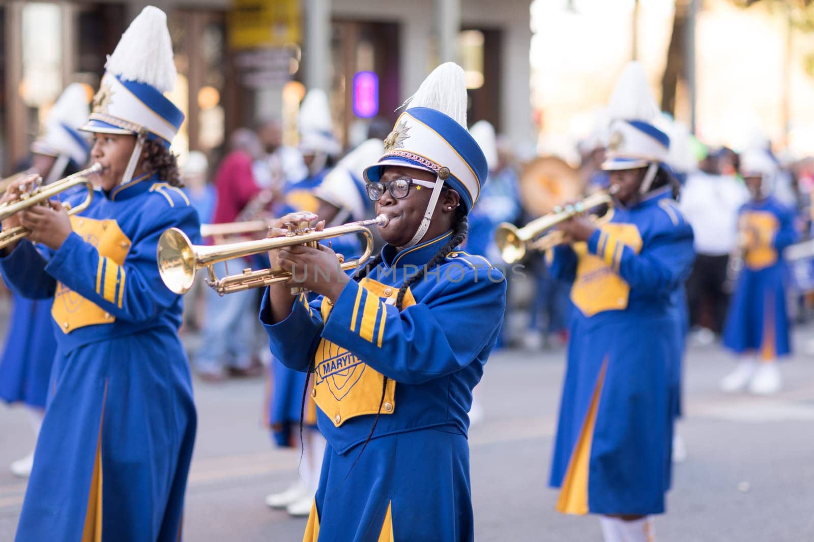 New Orleans, Louisiana, USA - November 25, 2017, The Bayou Classic Parade is a Thanksgiving Day themed parade prior to the annual college football game between the Grambling State University Tigers and the Southern University Jaguars since November 11 1932.