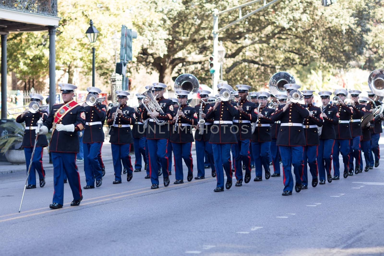 New Orleans, Louisiana, USA - November 25, 2017, The Bayou Classic Parade is a Thanksgiving Day themed parade prior to the annual college football game between the Grambling State University Tigers and the Southern University Jaguars since November 11 1932.