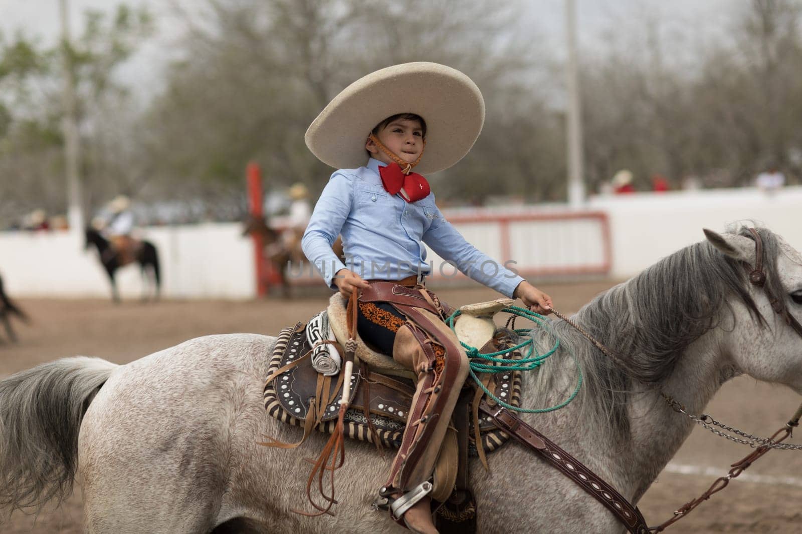 Matamoros, Tamaulipas, Mexico - February 25, 2018, Charreada Fiestas Mexicanas is part of the Charro Days Fiesta - Fiestas Mexicanas, A bi-national festival between USA and Mexico.