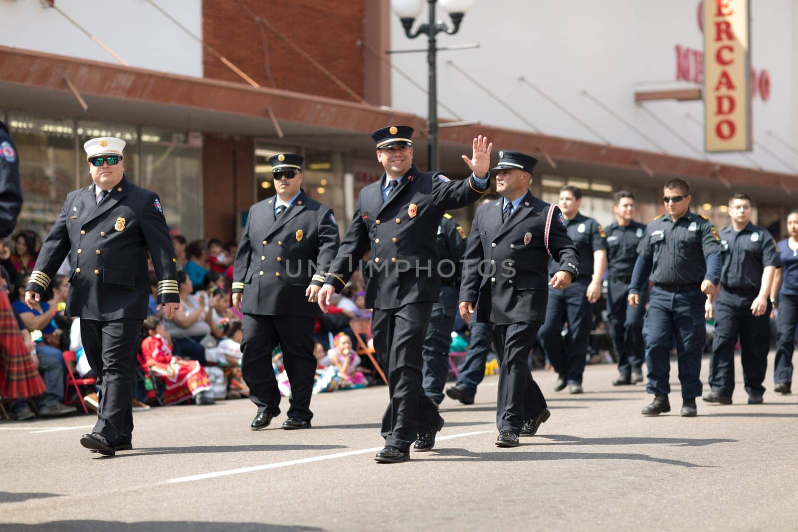 Brownsville, Texas, USA - February 24, 2018, Grand International Parade is part of the Charro Days Fiesta - Fiestas Mexicanas, A bi-national festival between USA and Mexico.