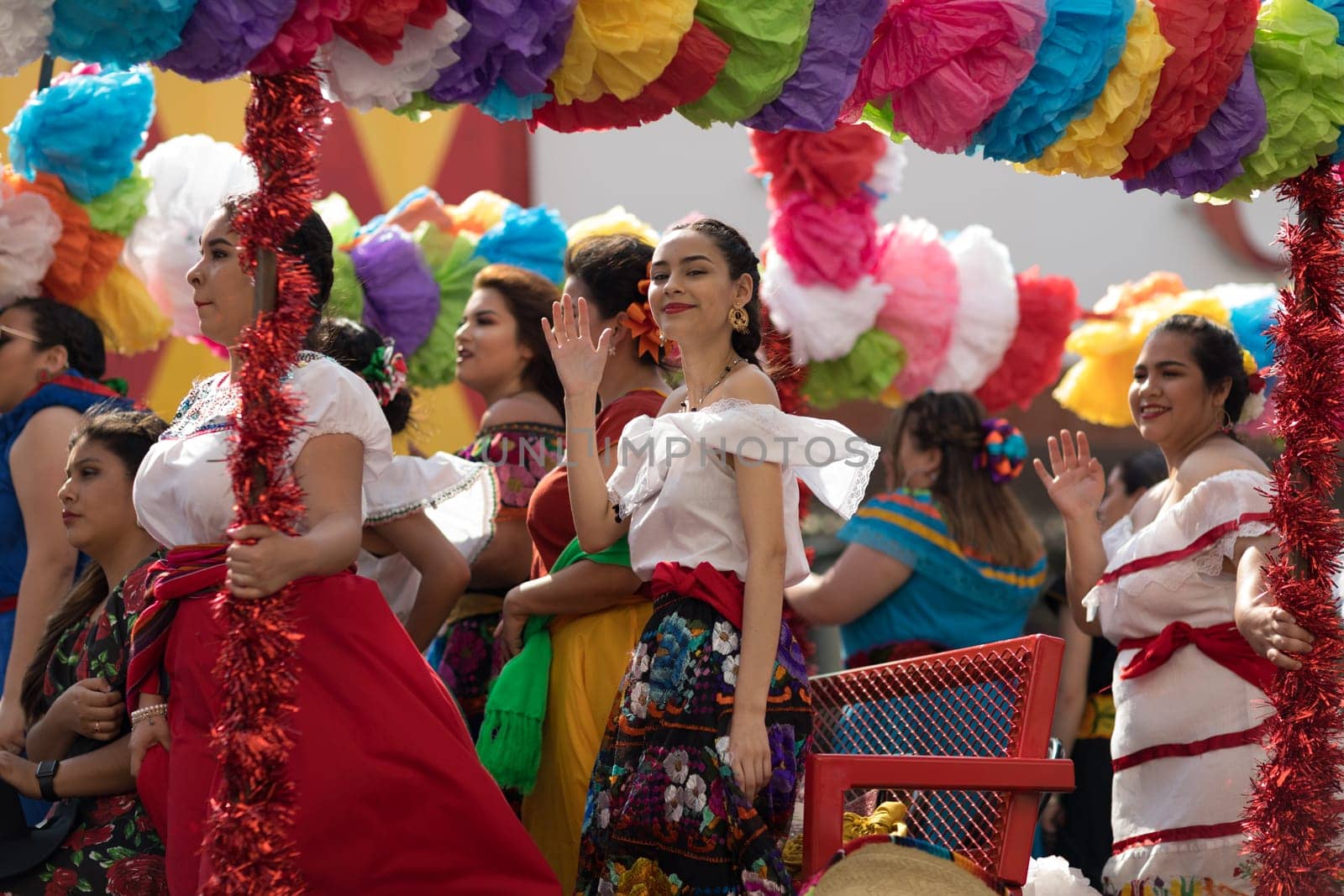 Brownsville, Texas, USA - February 24, 2018, Grand International Parade is part of the Charro Days Fiesta - Fiestas Mexicanas, A bi-national festival between USA and Mexico.