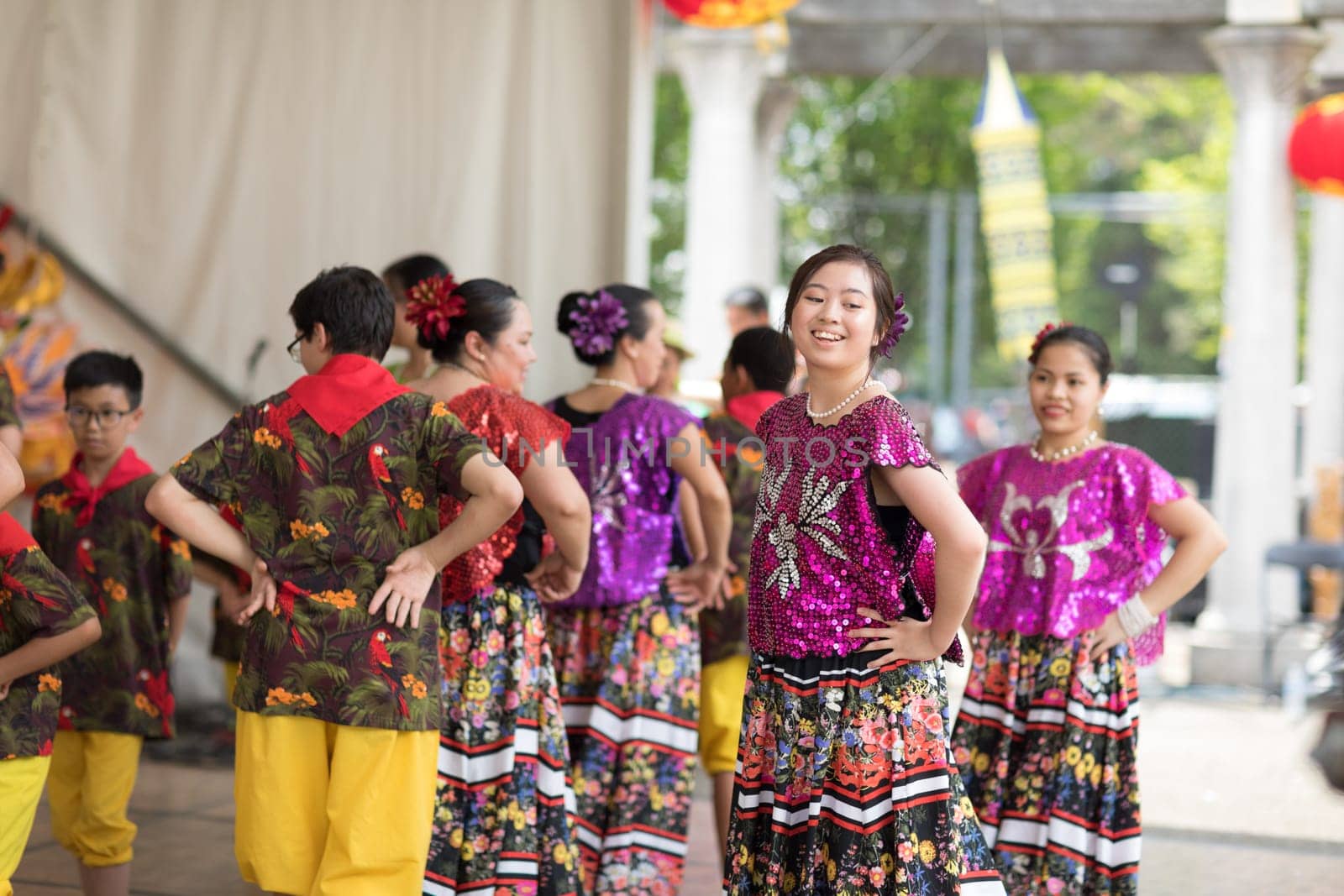 Columbus, Ohio, USA - May 27, 2018  Members of the Sayaw FilipinOH dance group perform at the Asian Festival.