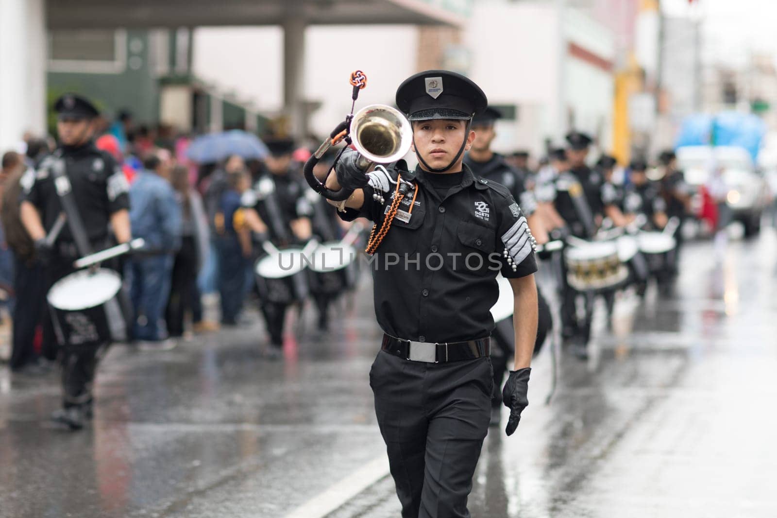 H. Matamoros, Tamaulipas, Mexico - November 20, 2017 - The November 20 Parade commemorates the start of the Mexican revolution of 1910 against Porfirio Diaz, an annual celebration throughout Mexico since 1936, with traditional dresses, dances , marching bands, music and food.