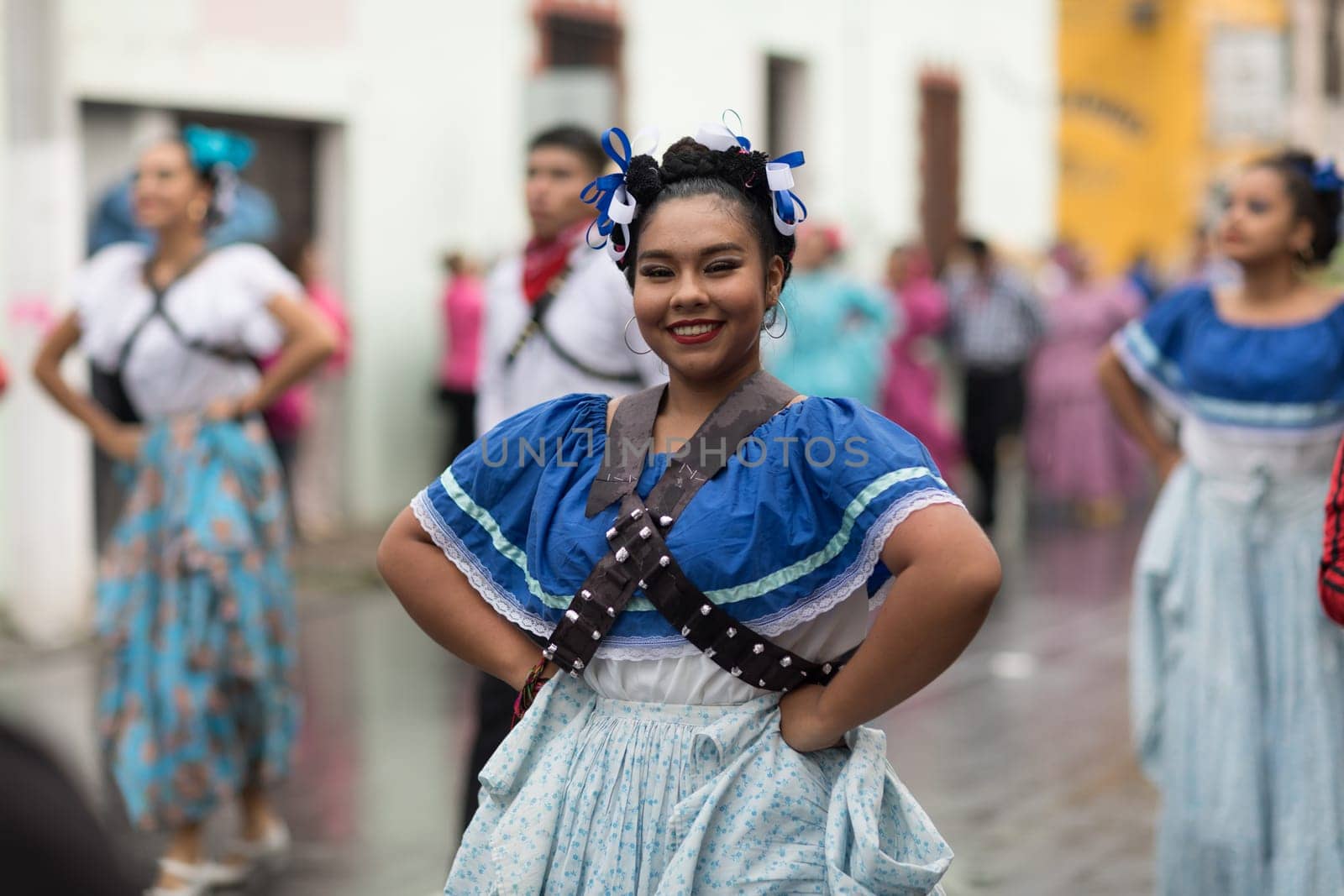 H. Matamoros, Tamaulipas, Mexico - November 20, 2017 - The November 20 Parade commemorates the start of the Mexican revolution of 1910 against Porfirio Diaz, an annual celebration throughout Mexico since 1936, with traditional dresses, dances , marching bands, music and food.
