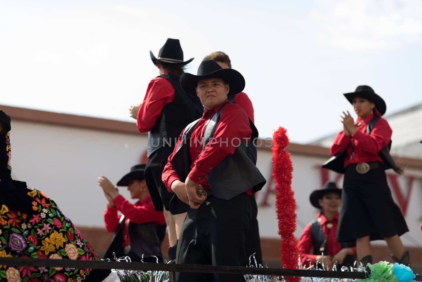 Brownsville, Texas, USA - February 24, 2018, Grand International Parade is part of the Charro Days Fiesta - Fiestas Mexicanas, A bi-national festival between USA and Mexico.