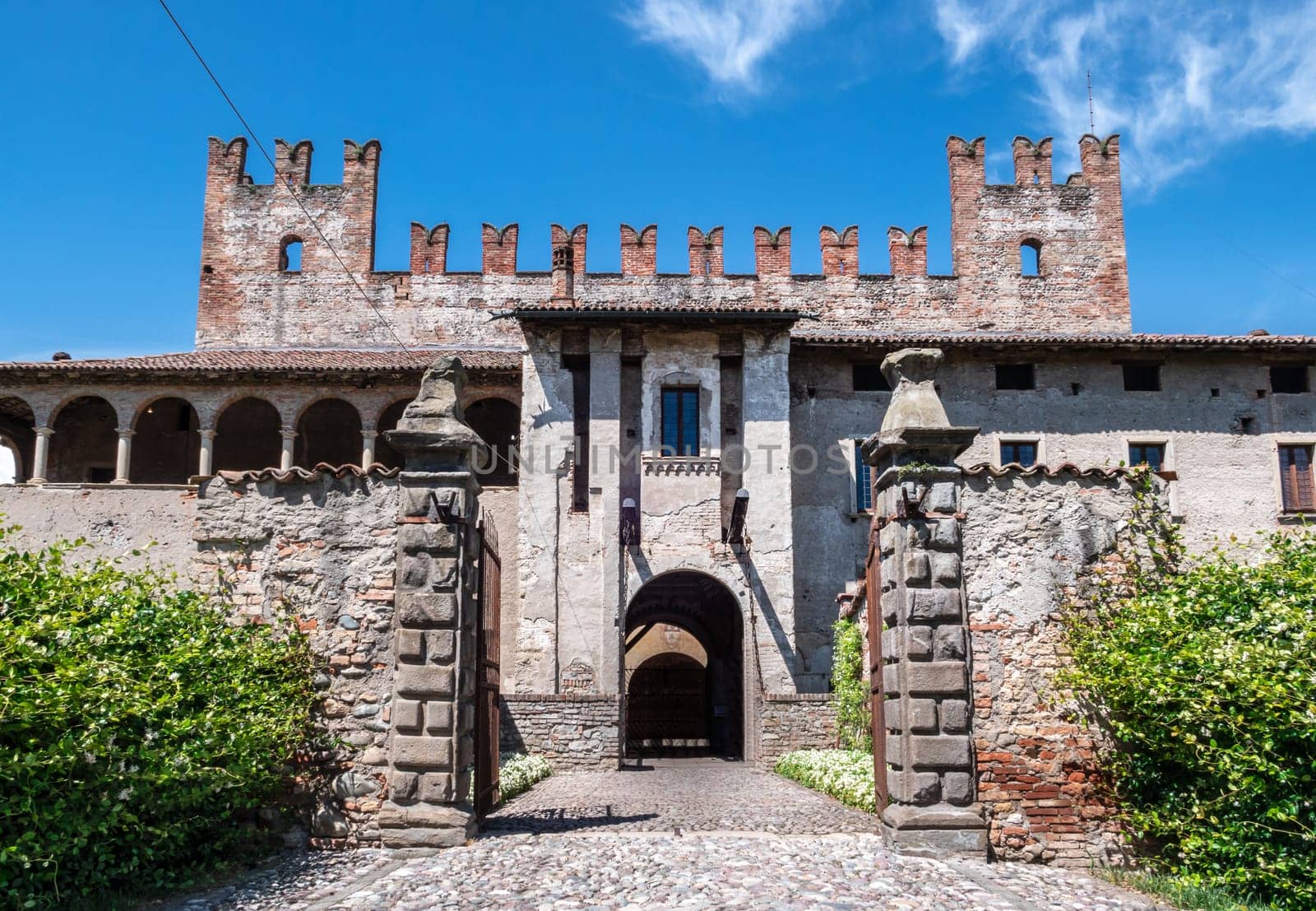The castle of Malpaga. Cavernago (BG), ITALY - July 22, 2018
