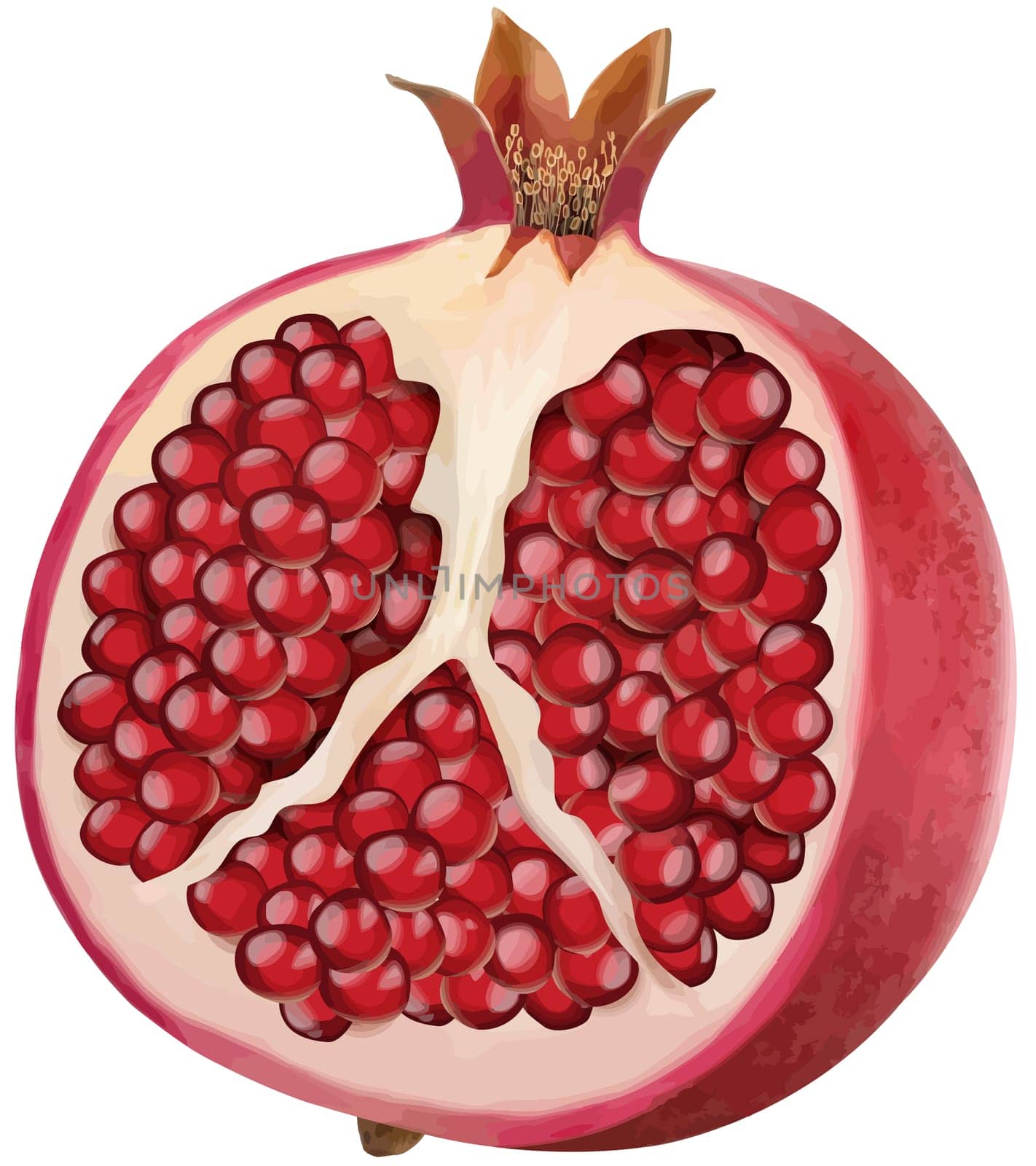 pomegranate fruit fresh dessert illustration