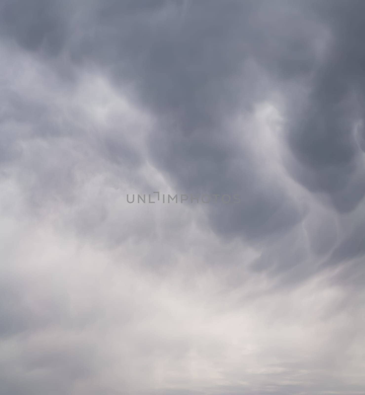Dark and dramatic stormy rainy clouds overlay background