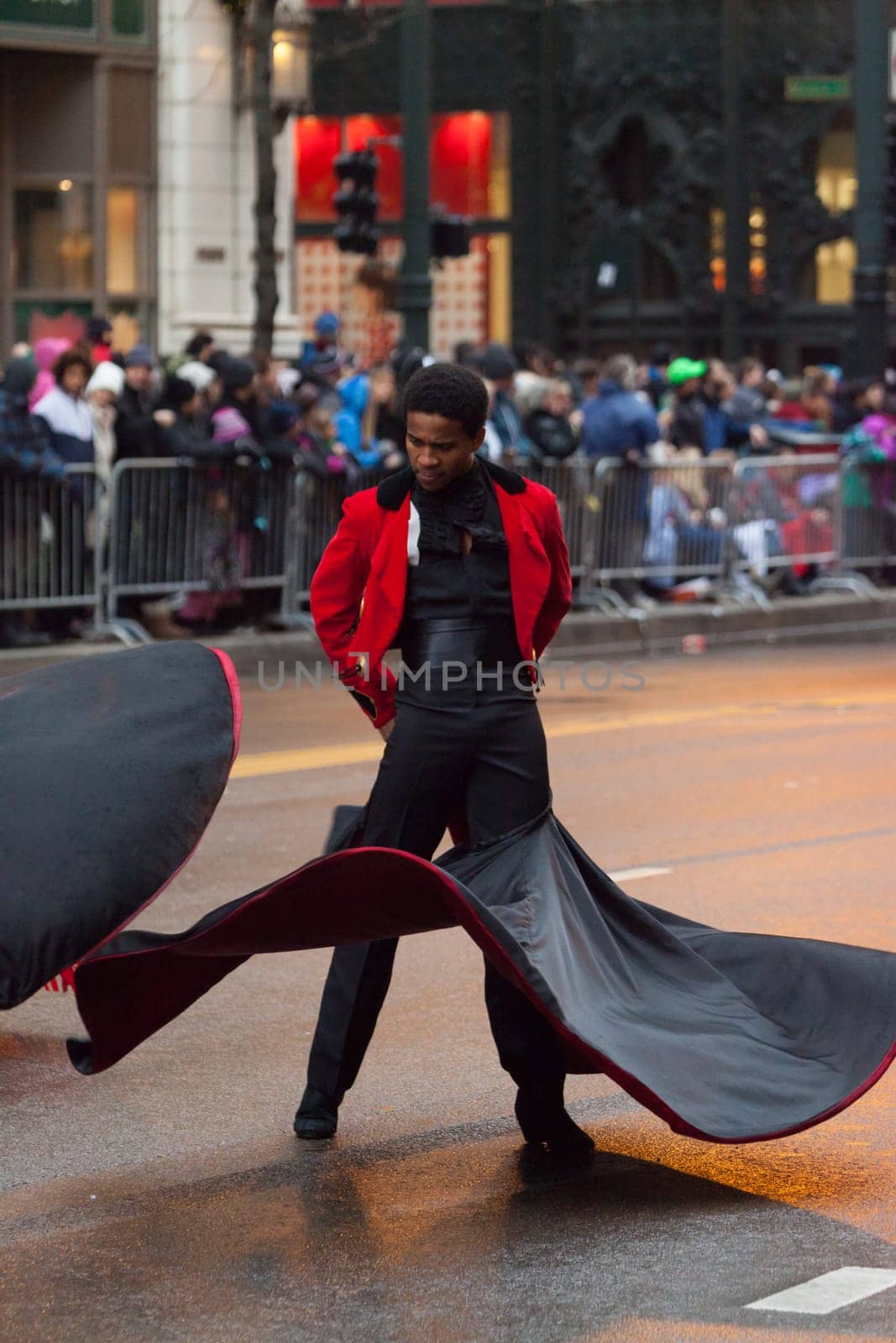 Chicago, Illinois, USA - November 23, 2015, The McDonald's Thanksgiving Parade in Chicago is an annual parade produced and presented by the Chicago Festival Association, it began in 1934.