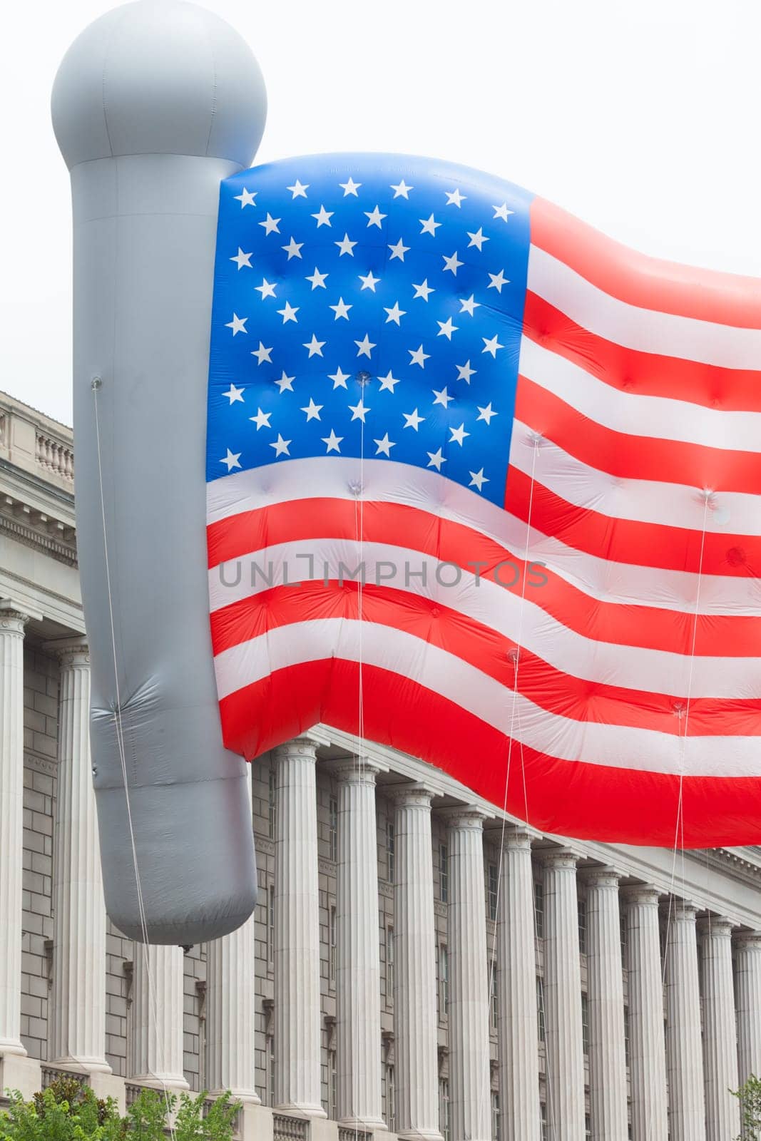 Washington, D.C., USA - July 4, 2015, The National Independence Day Parade is the  Fourth of July Parade in the capital of the United States, it  commemorates the adoption of the Declaration of Independence, only selected schools, and other groups participate.