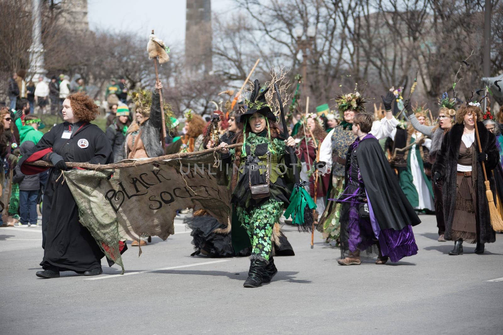 Indianapolis, indiana, USA - March 16, 2018, The St. Patrick’s Day Parade is a cultural and religious celebration from Ireland in honor of  Saint Patrick.