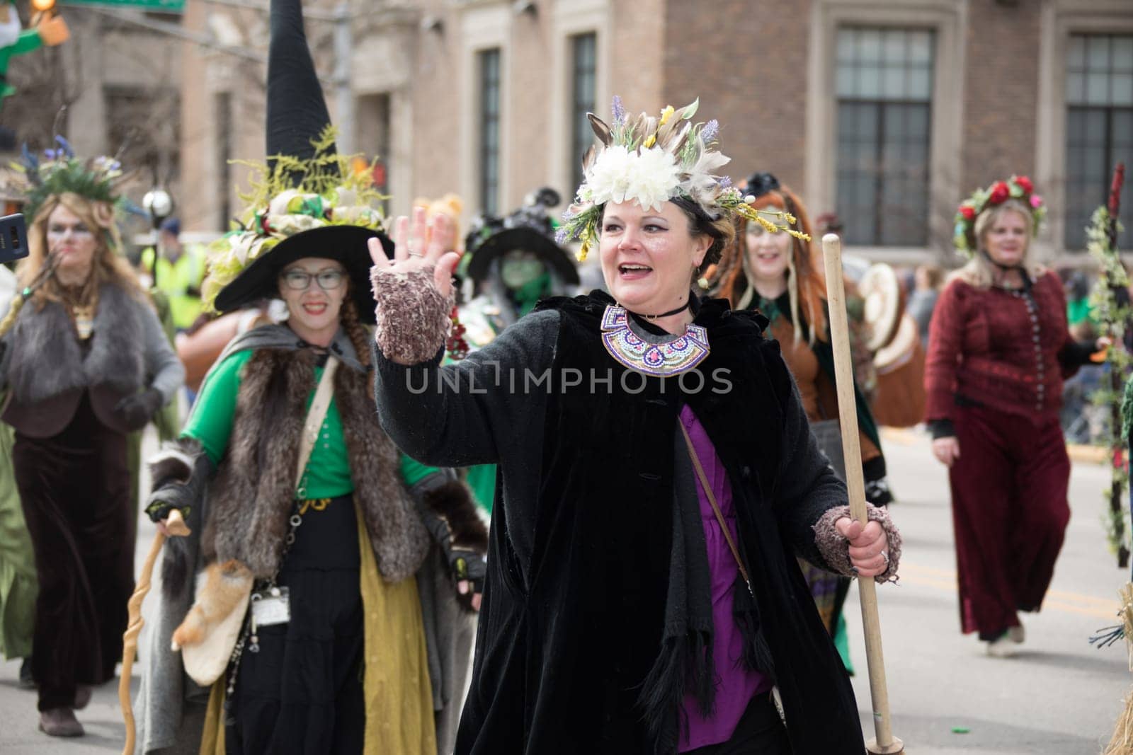 Indianapolis, indiana, USA - March 16, 2018, The St. Patrick’s Day Parade is a cultural and religious celebration from Ireland in honor of  Saint Patrick.