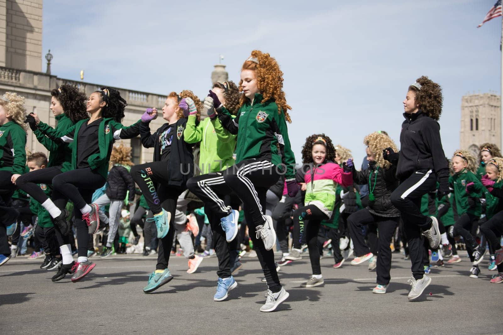 Indianapolis, indiana, USA - March 16, 2018, The St. Patrick’s Day Parade is a cultural and religious celebration from Ireland in honor of  Saint Patrick.