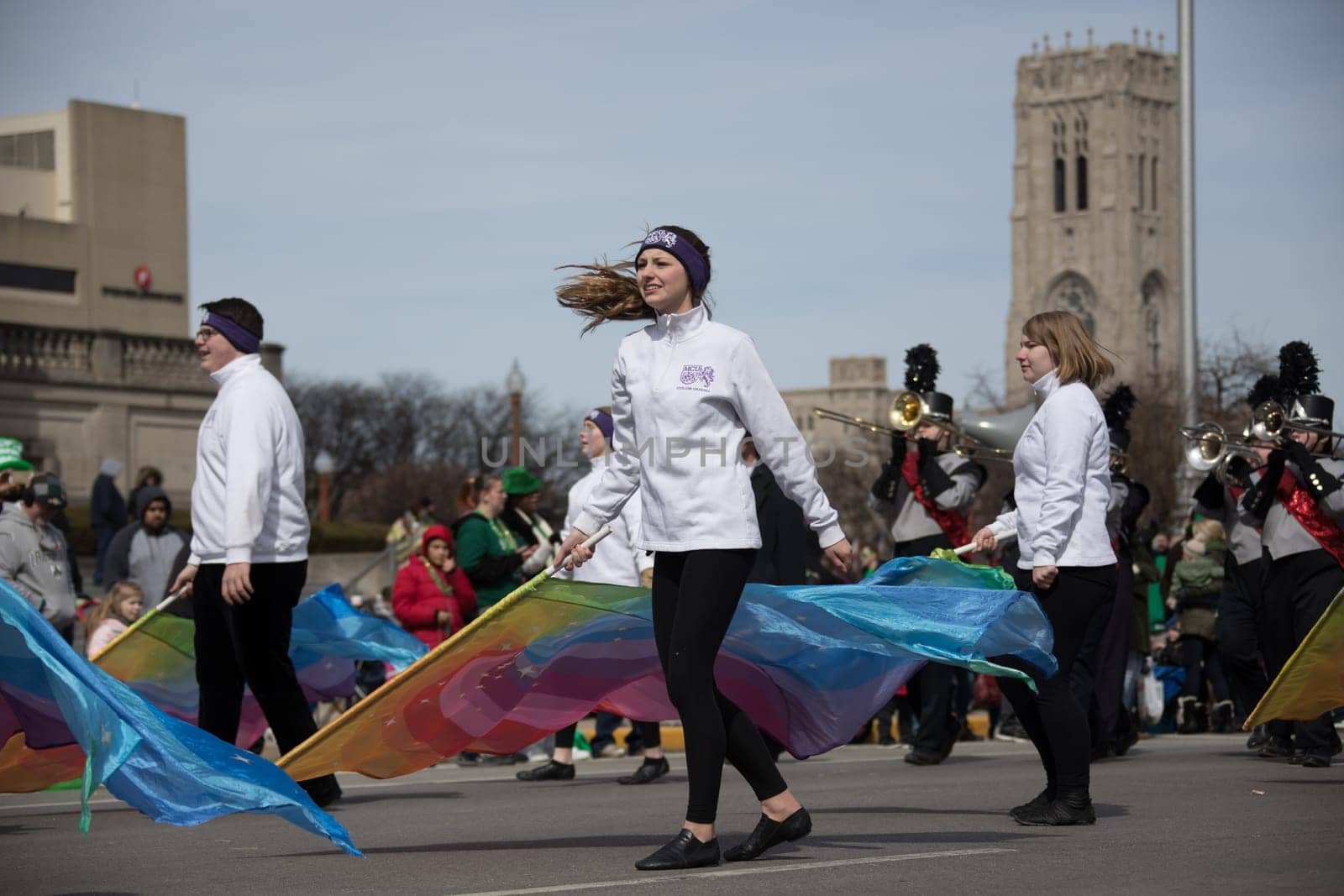 Indianapolis, indiana, USA - March 16, 2018, The St. Patrick’s Day Parade is a cultural and religious celebration from Ireland in honor of  Saint Patrick.