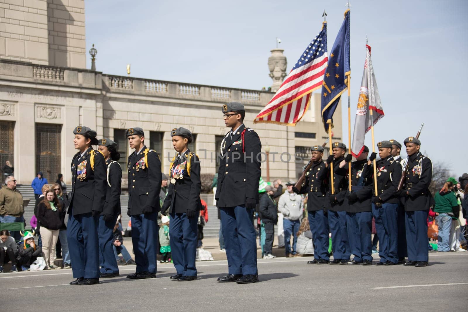 Indianapolis, indiana, USA - March 16, 2018, The St. Patrick’s Day Parade is a cultural and religious celebration from Ireland in honor of  Saint Patrick.