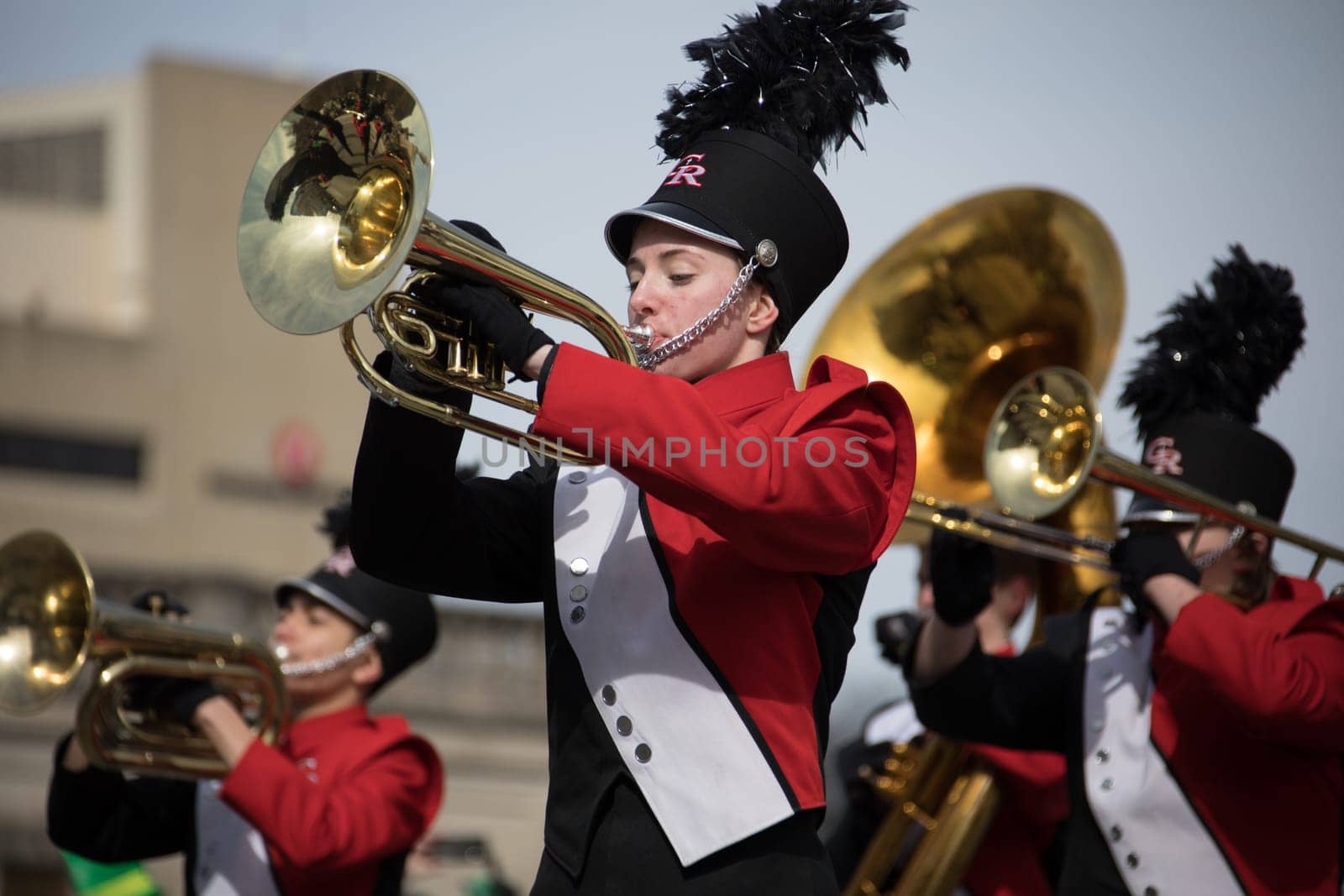 Indianapolis, indiana, USA - March 16, 2018, The St. Patrick’s Day Parade is a cultural and religious celebration from Ireland in honor of  Saint Patrick.