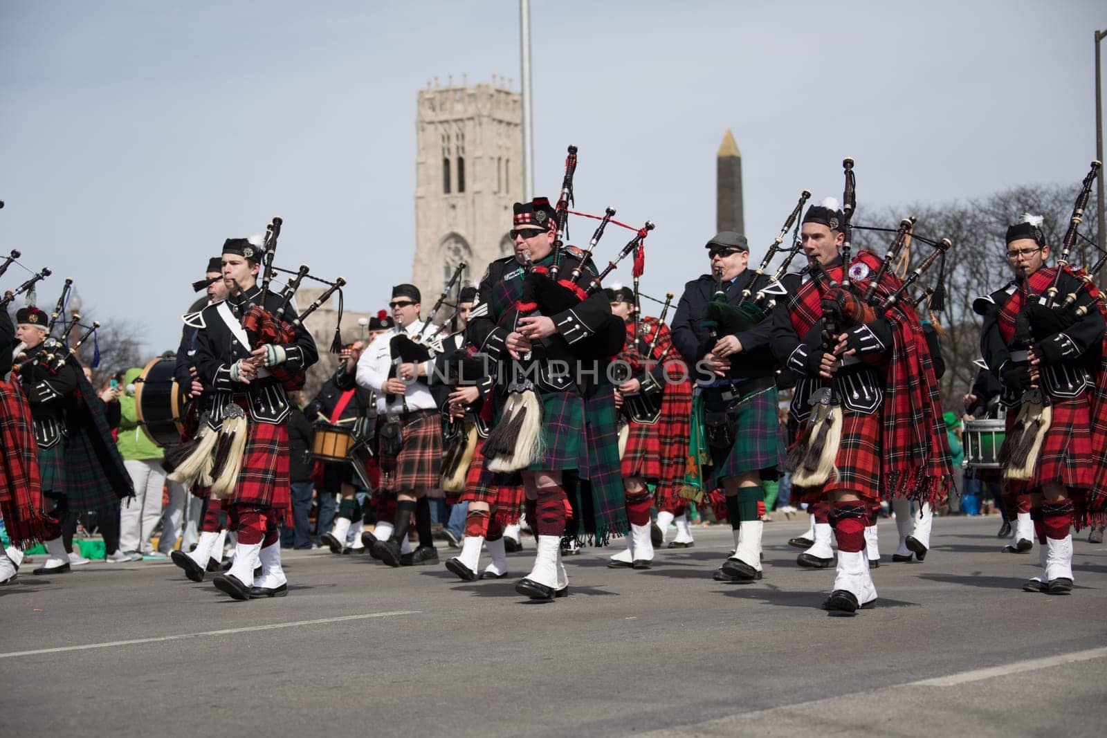 Indianapolis, indiana, USA - March 16, 2018, The St. Patrick’s Day Parade is a cultural and religious celebration from Ireland in honor of  Saint Patrick.