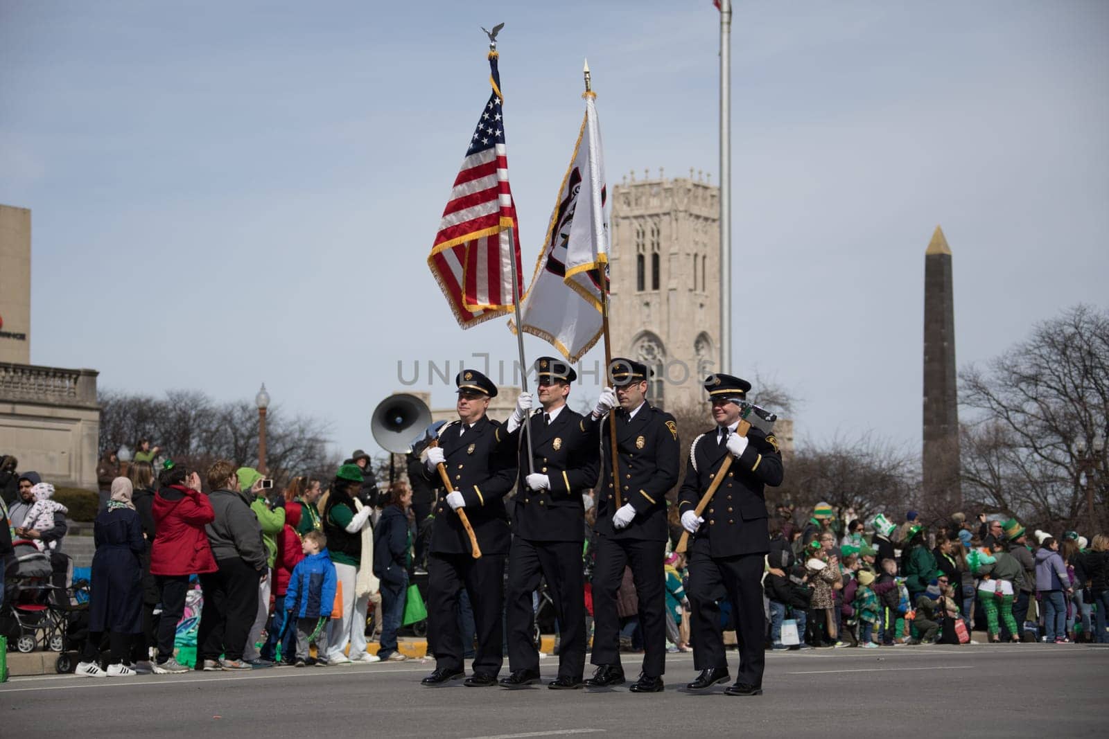 Indianapolis, indiana, USA - March 16, 2018, The St. Patrick’s Day Parade is a cultural and religious celebration from Ireland in honor of  Saint Patrick.