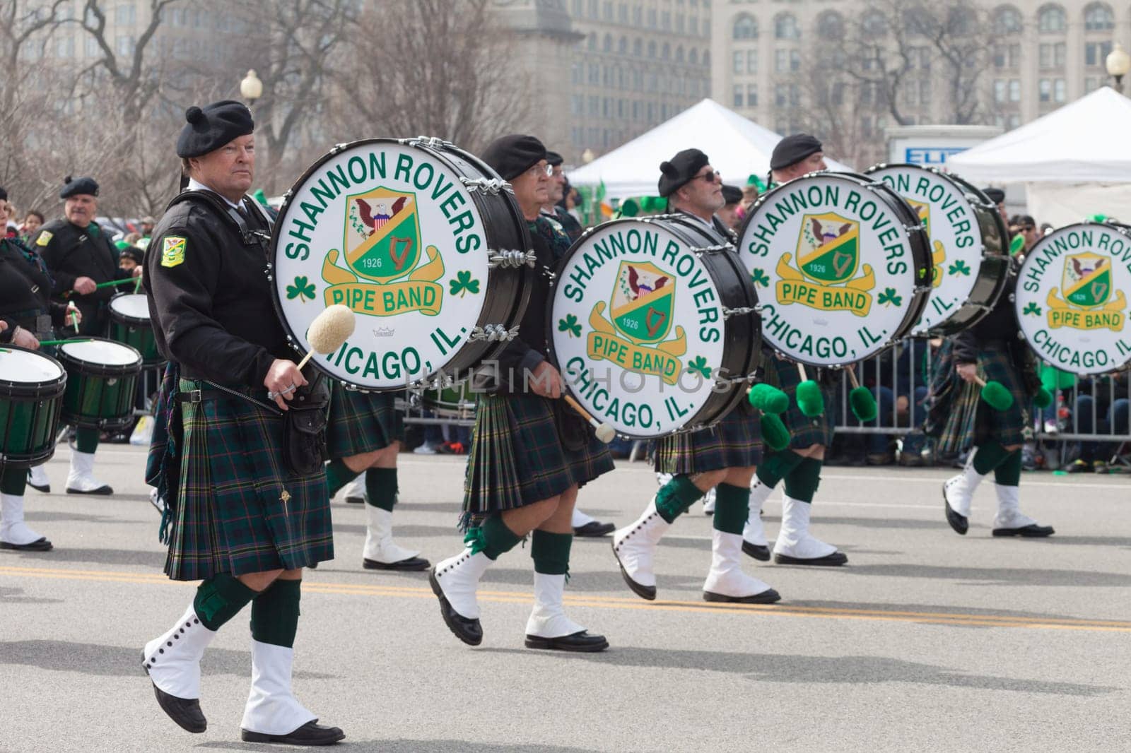 Chicago, Illinois, USA - March 12, 2016, The St. Patrick's Day Parade is a cultural and religious celebration from Ireland in honor of  Saint Patrick.